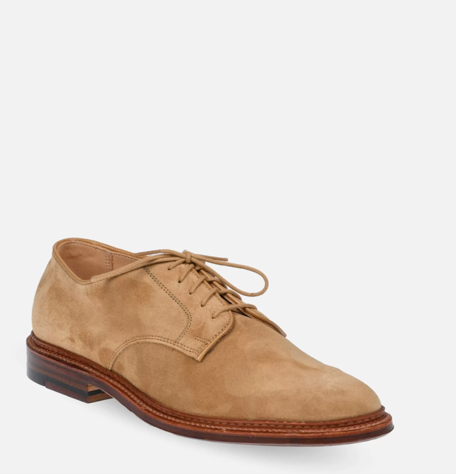 ALDEN SHOE CO Shoes<29332F - Plain Toe Blucher Suede Tan