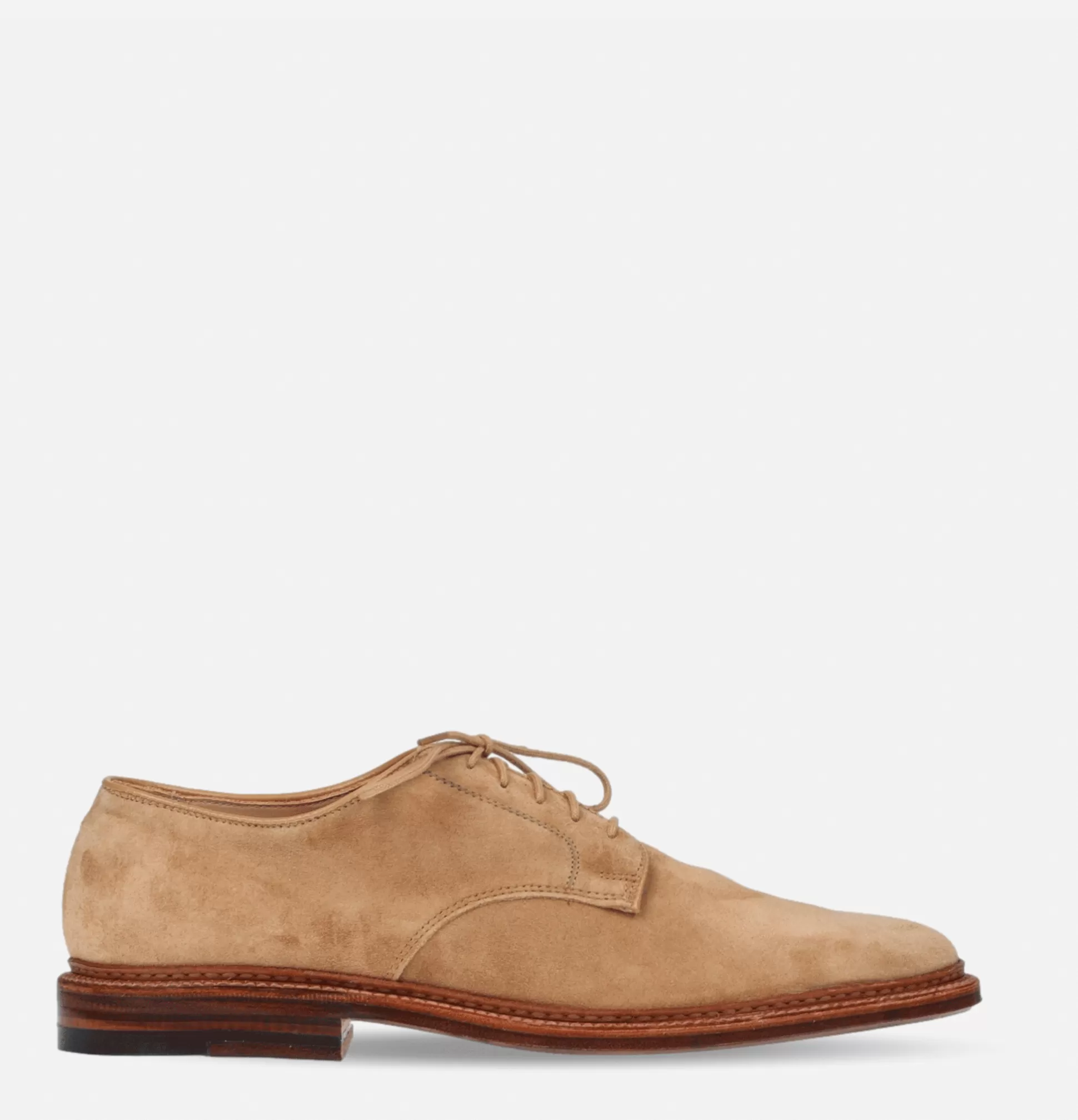 ALDEN SHOE CO Shoes<29332F - Plain Toe Blucher Suede Tan