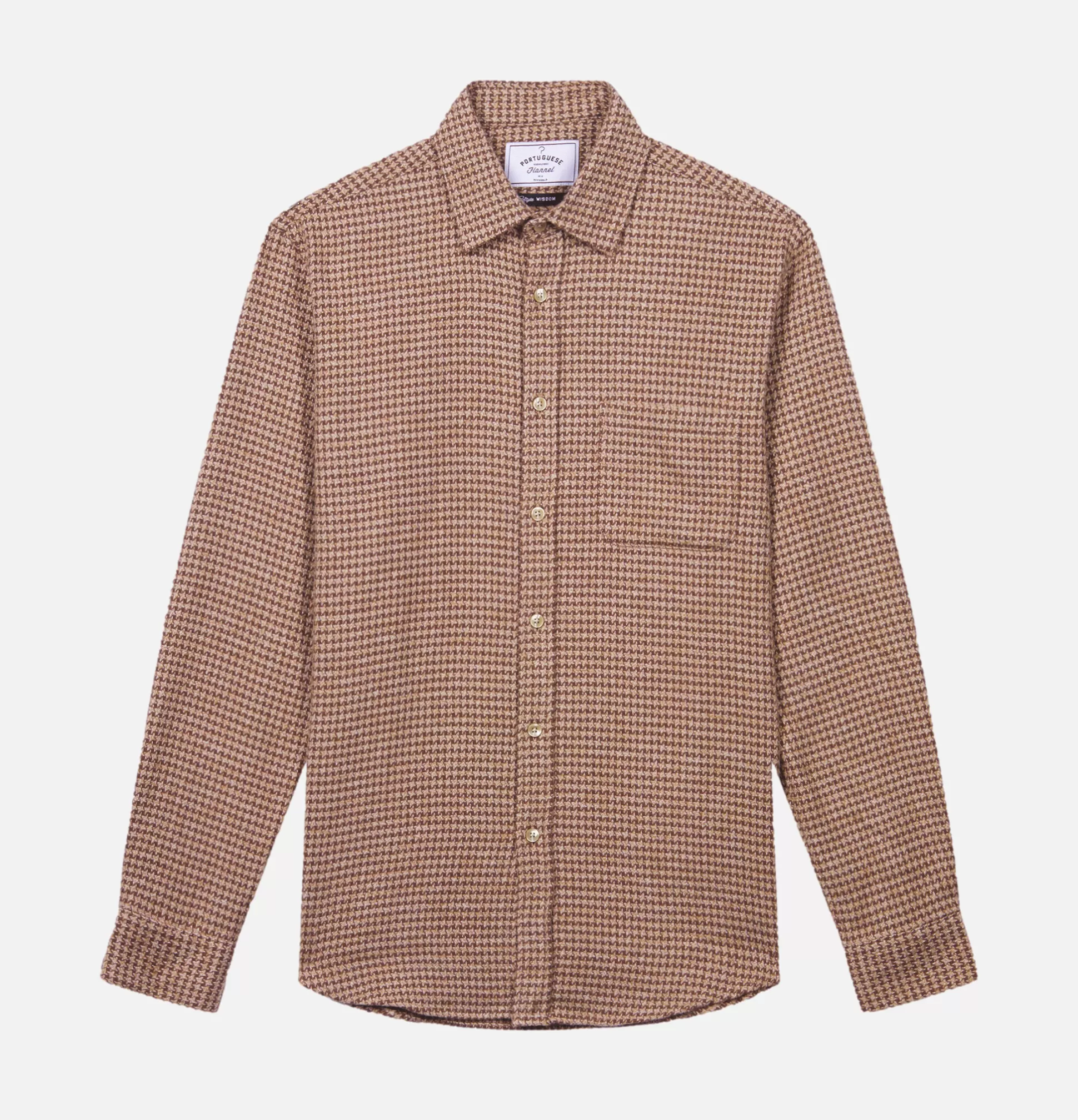 PORTUGUESE FLANNEL Shirts & Polos<Abstract Shirt Brown