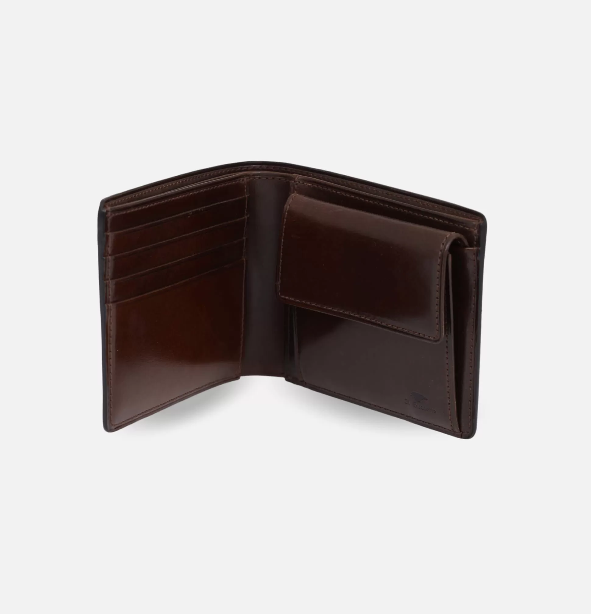 IL BUSSETTO Small Leather Goods<Bi-Fol Wallet/Coin Dark Brown