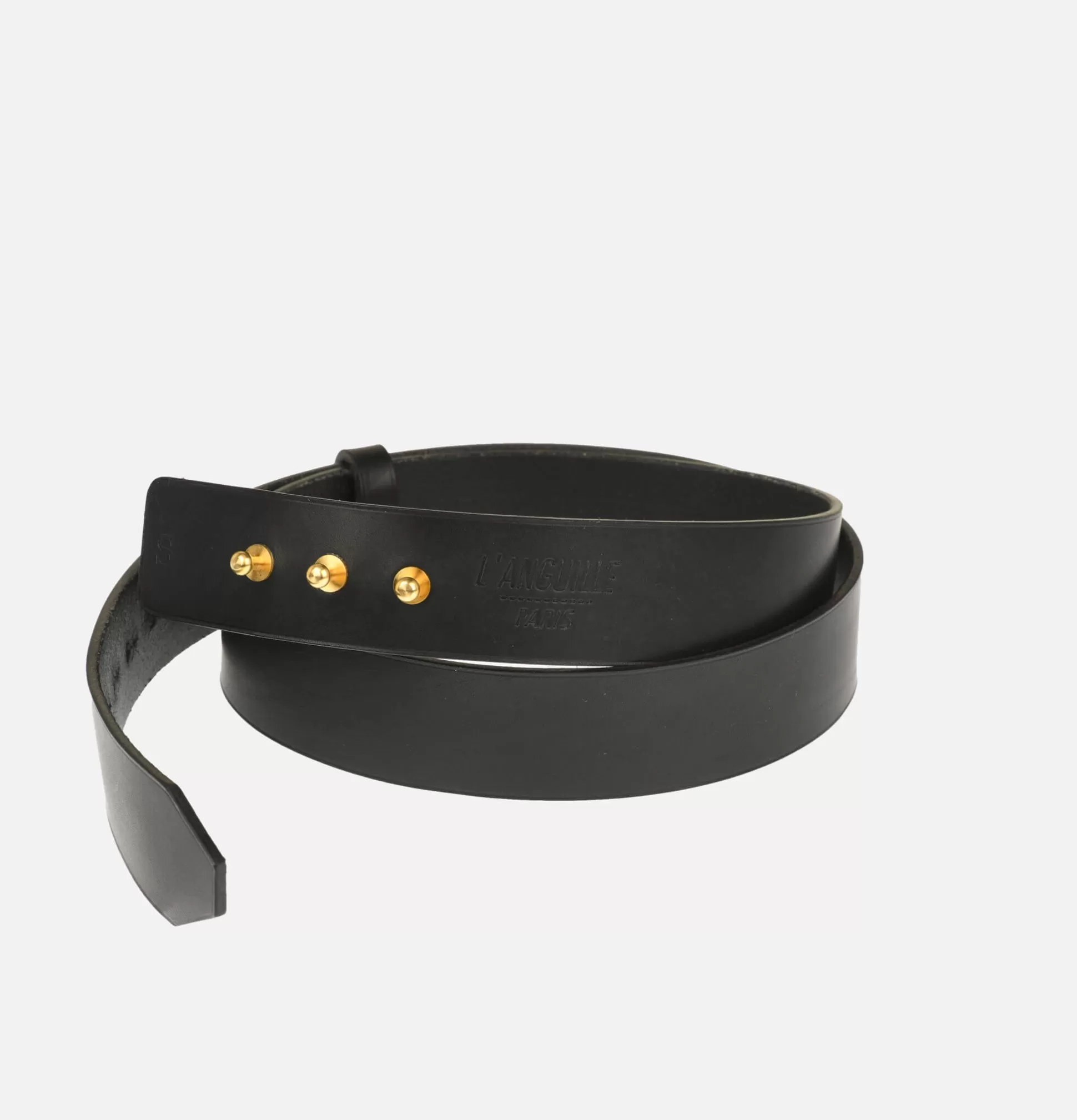 L'ANGUILLE Belts<Black Gropius Belt