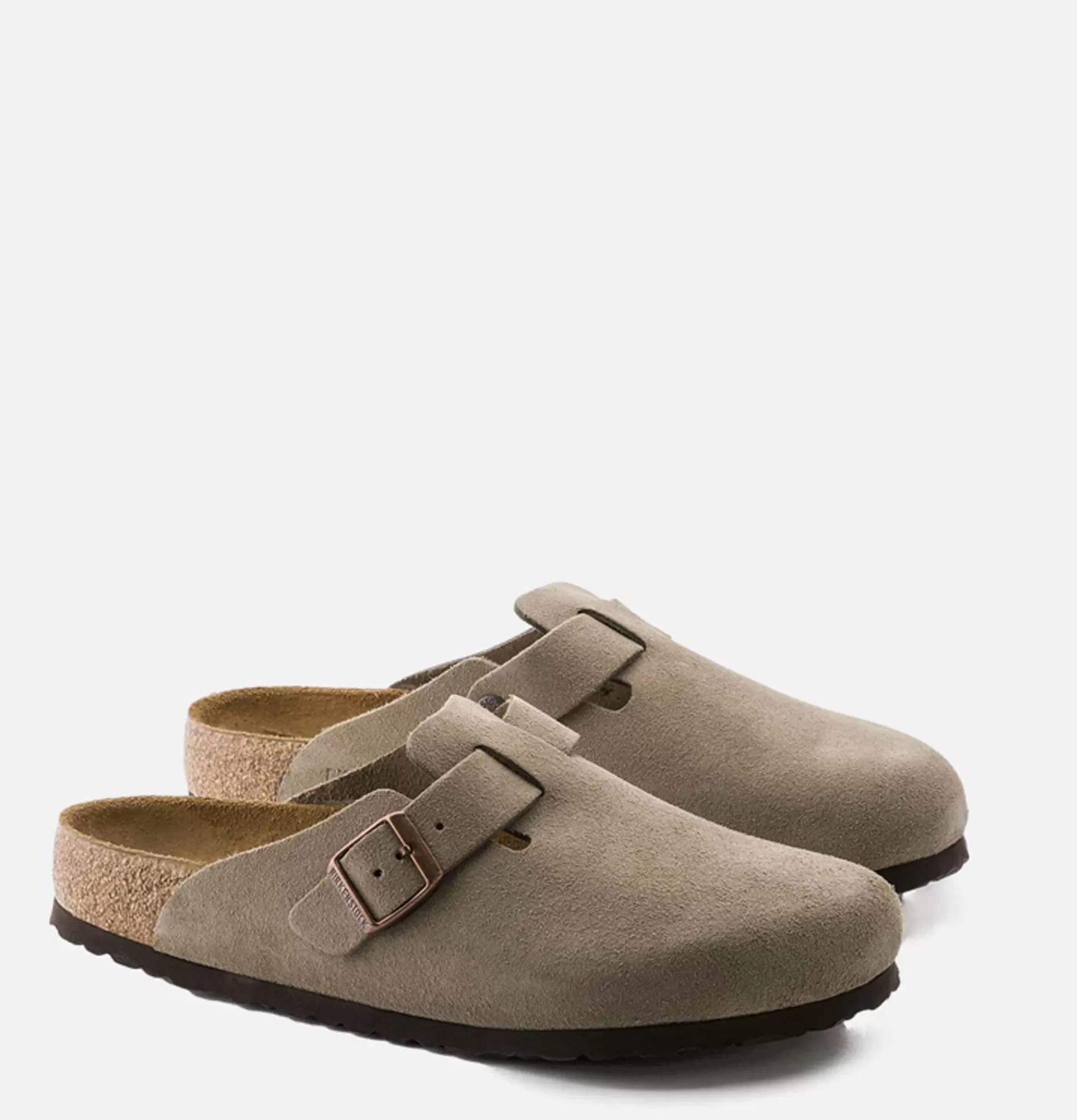 BIRKENSTOCK Sandals<Boston Shoes Taupe Soft Footbed