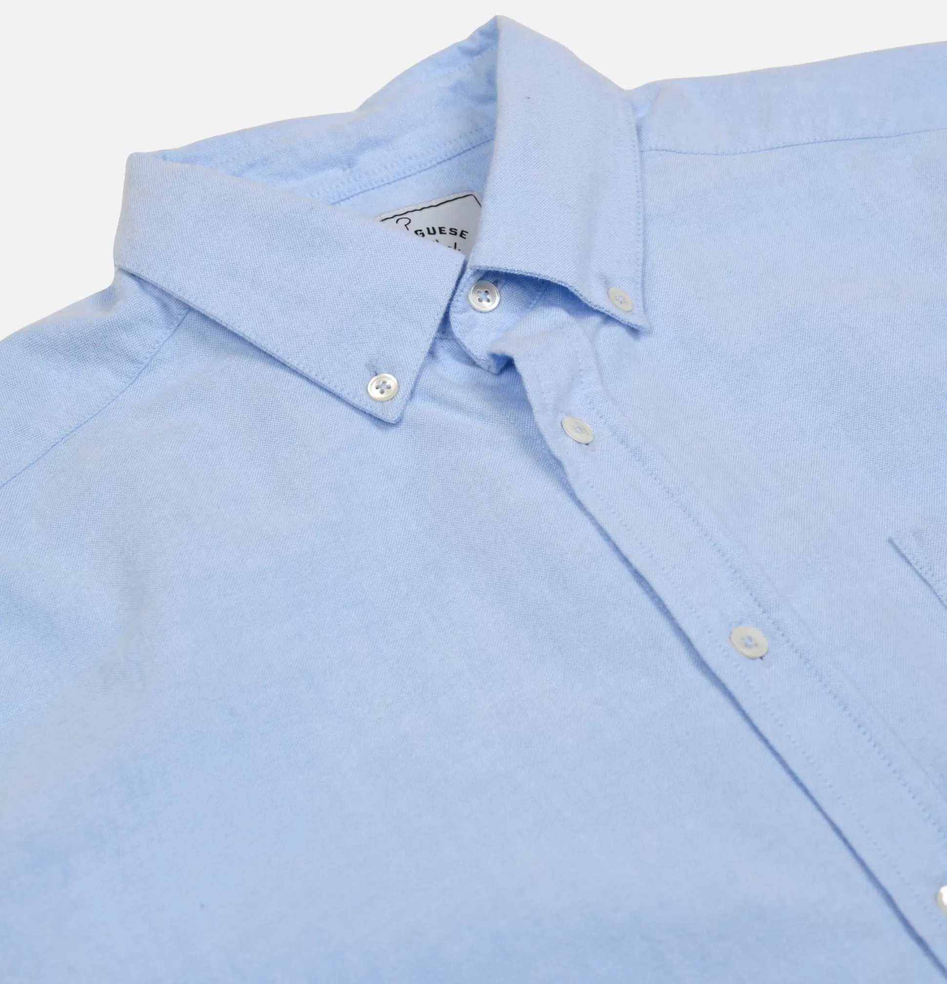 PORTUGUESE FLANNEL Shirts & Polos<Brushed Blue Shirt