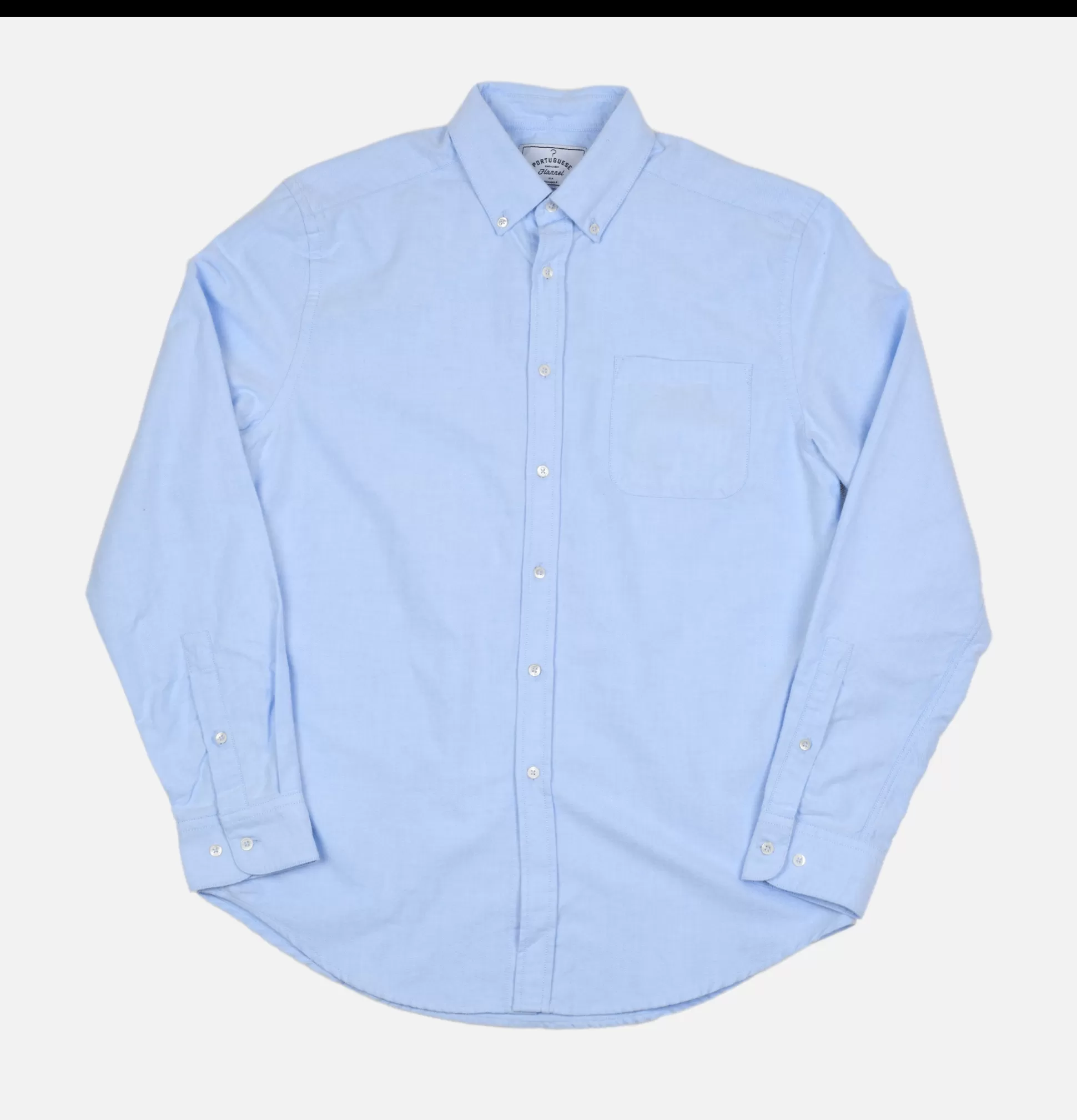 PORTUGUESE FLANNEL Shirts & Polos<Brushed Blue Shirt