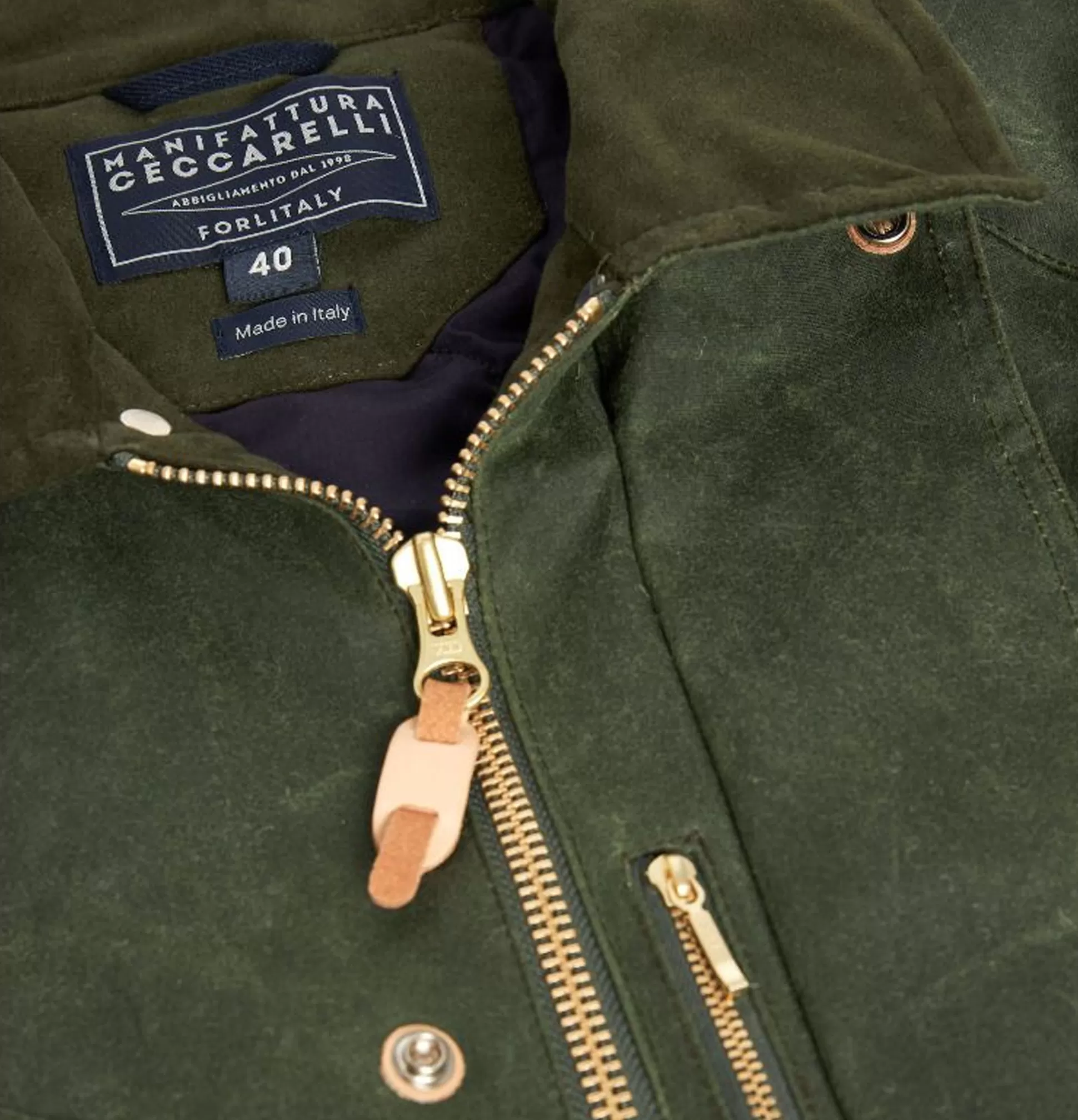 MANIFATTURA CECCARELLI Coats & Jackets<Caban Wax Green