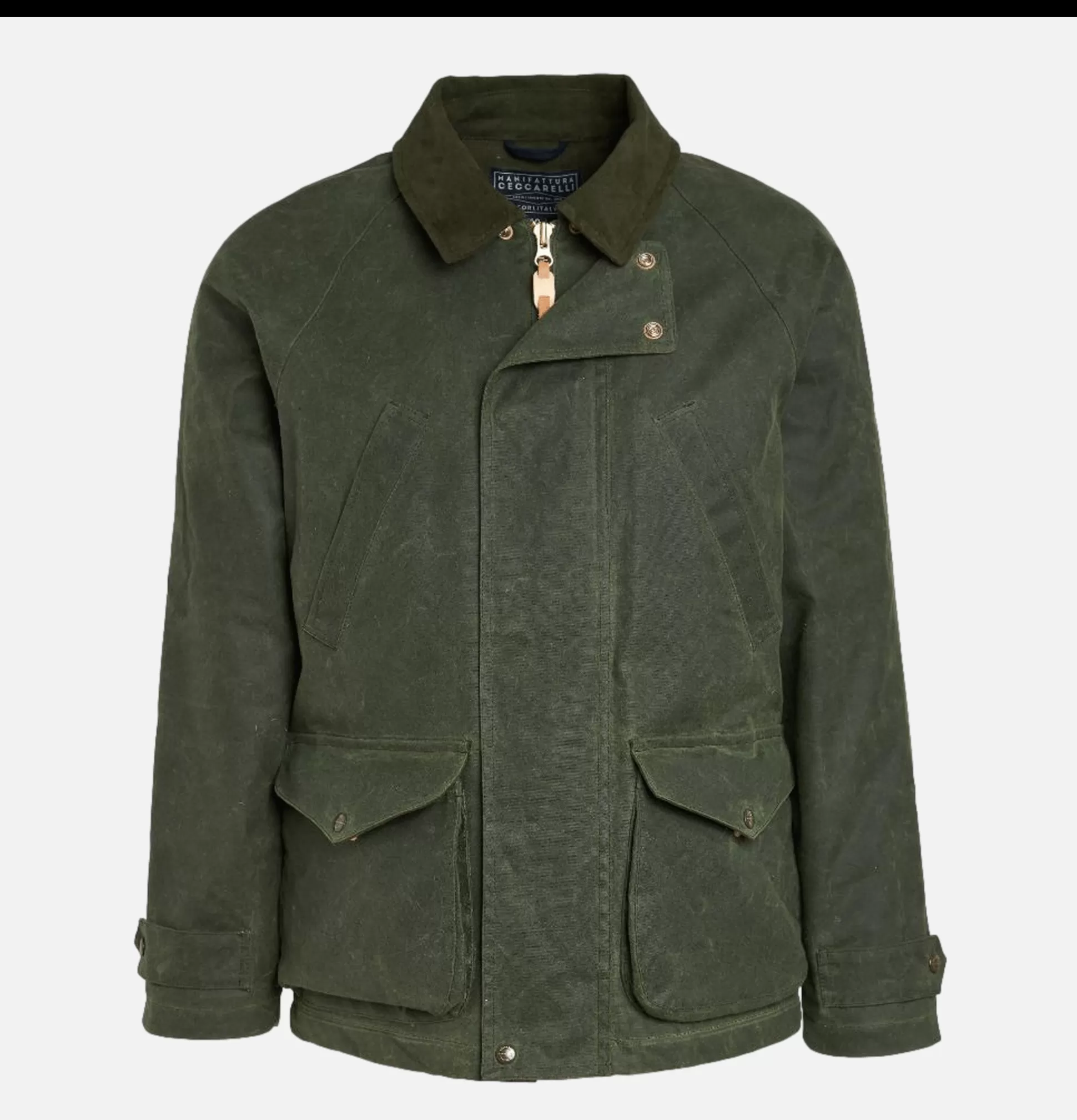 MANIFATTURA CECCARELLI Coats & Jackets<Caban Wax Green