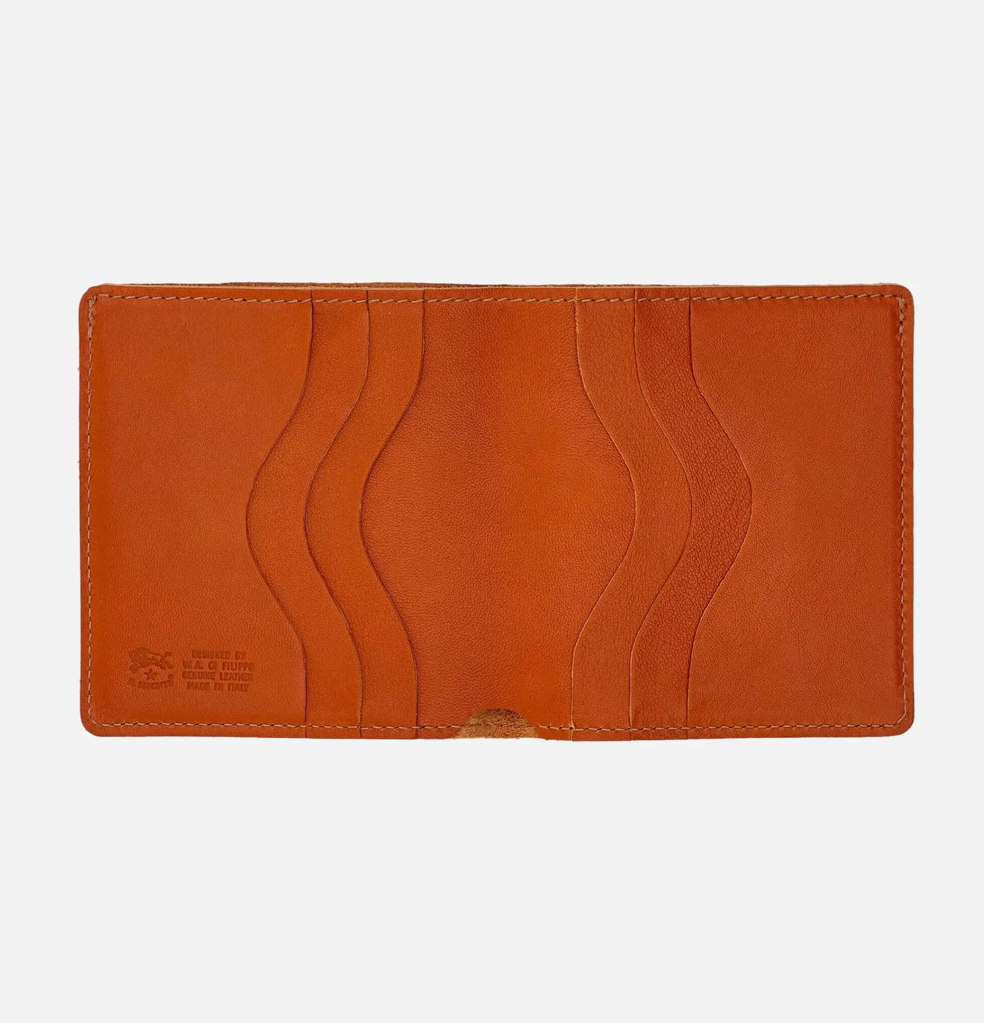 IL BISONTE Small Leather Goods<Card Case Orange