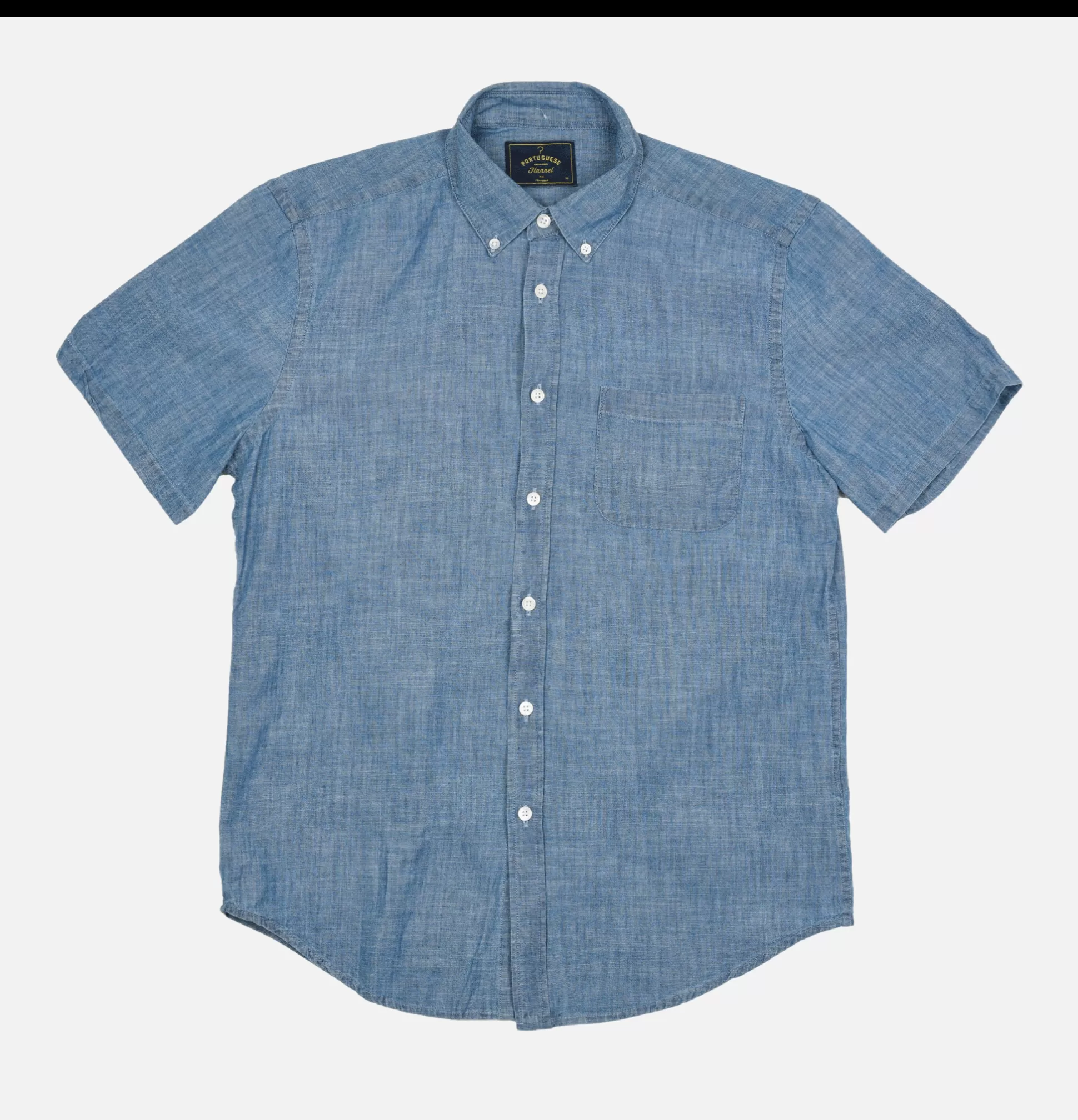 PORTUGUESE FLANNEL Shirts & Polos<Chambray Shirt Ss Blue