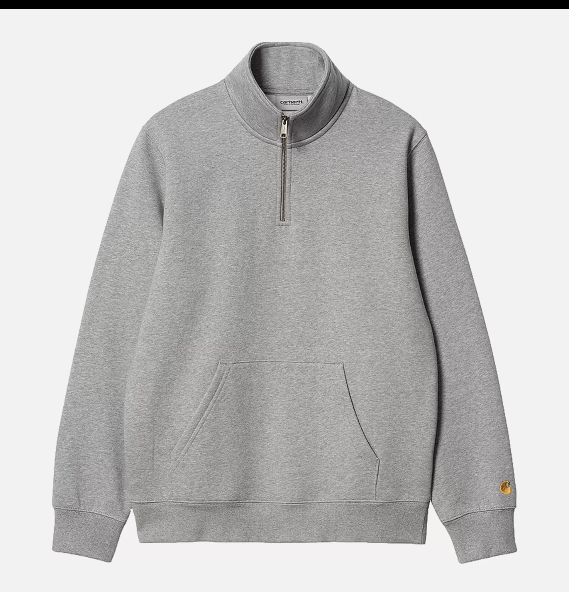 CARHARTT WIP Sweatshirts & Fleeces<Chase Neck Zip Sweat Grey Heather