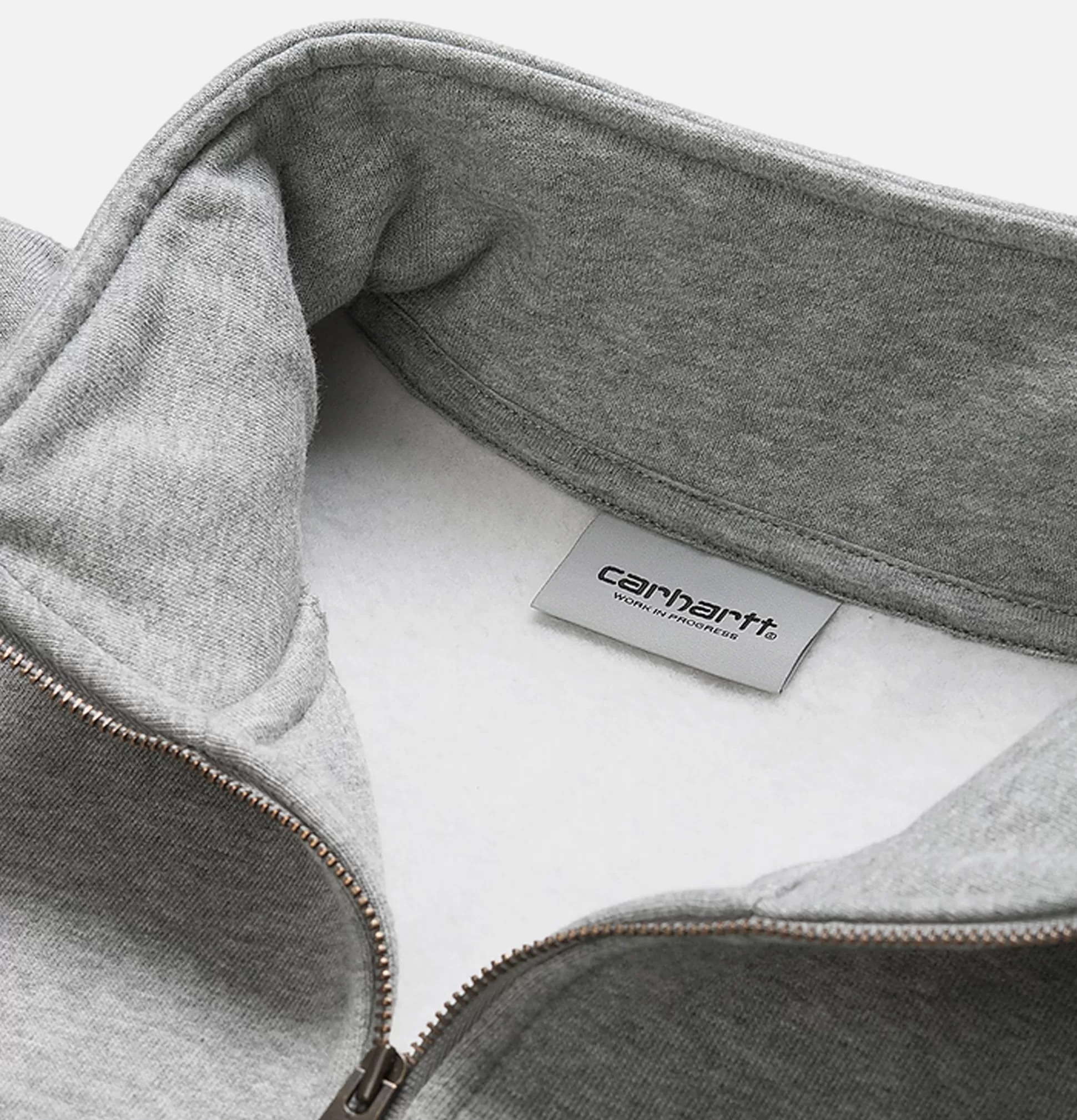 CARHARTT WIP Sweatshirts & Fleeces<Chase Neck Zip Sweat Grey Heather