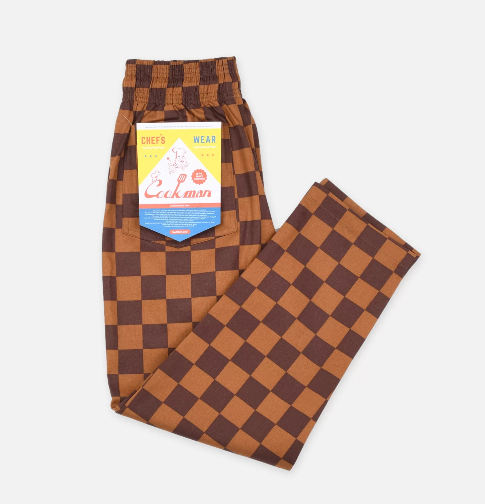 COOKMAN Trousers<Chef Pant Checker Brown