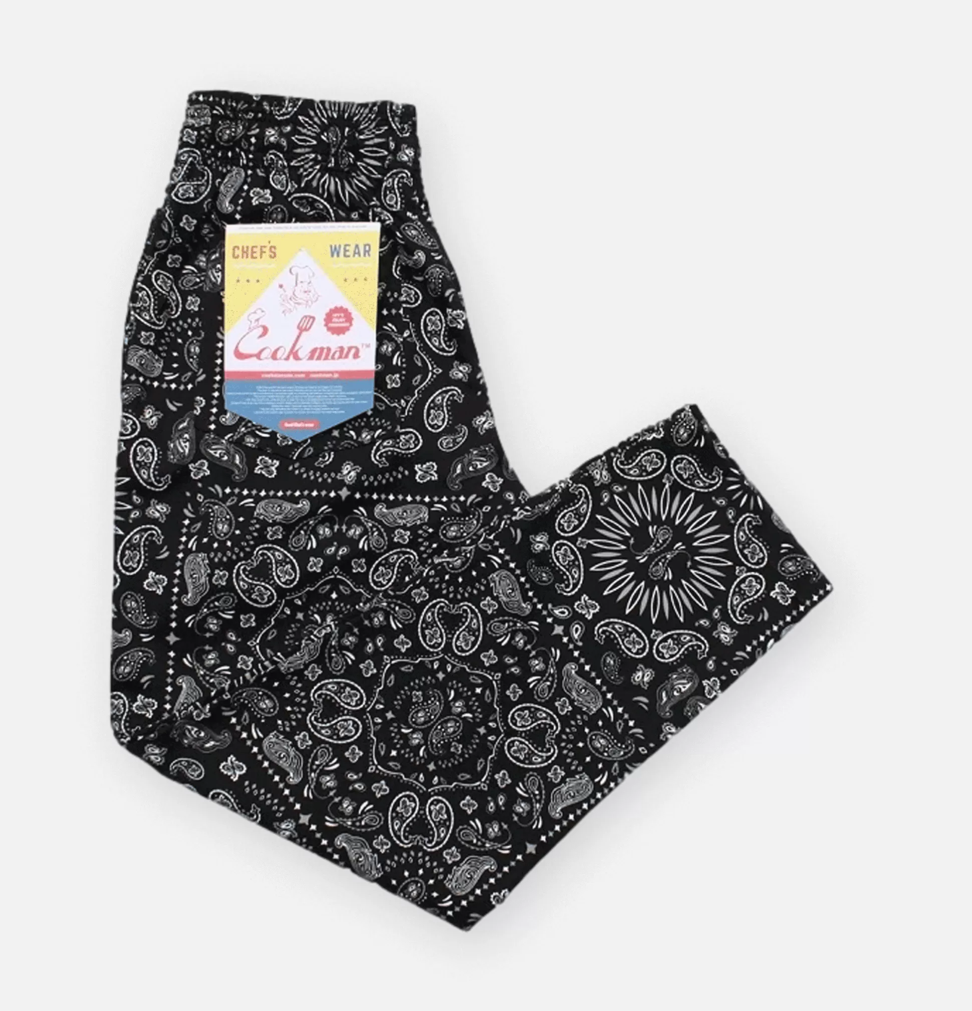 COOKMAN Trousers<Chef Pant Paisley Black