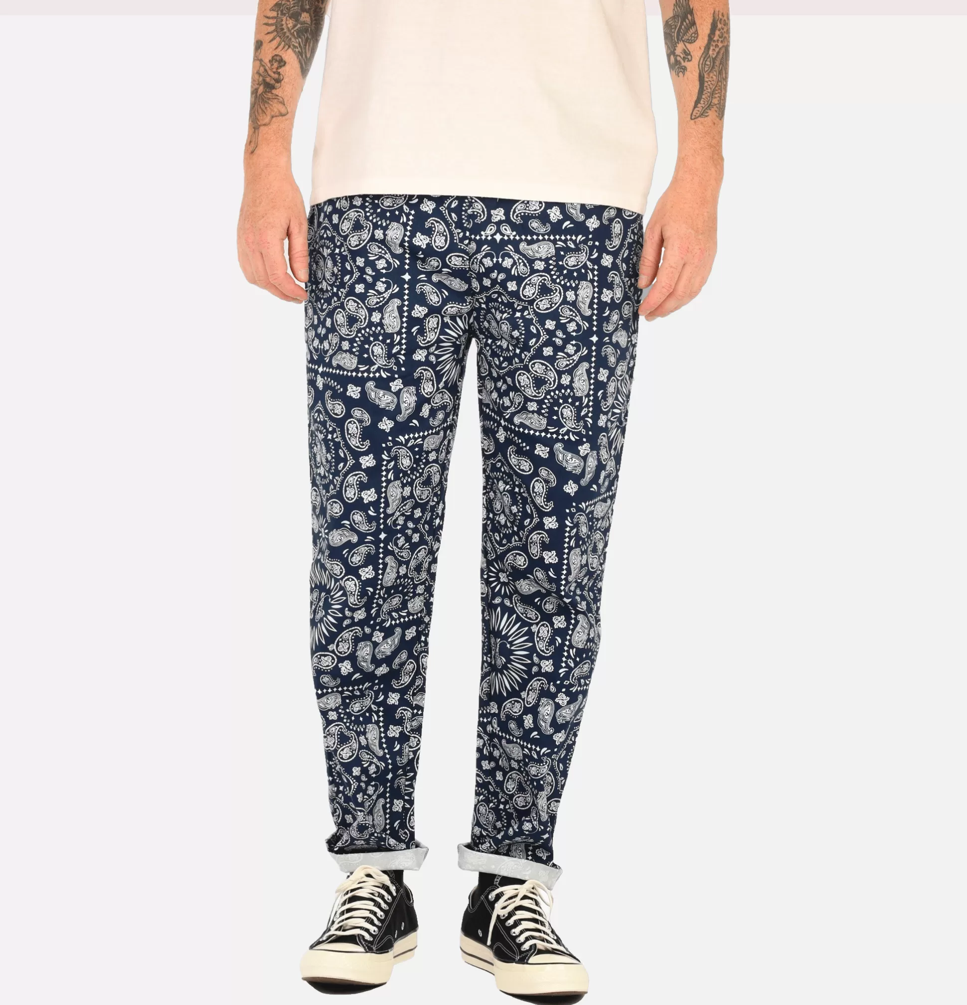 COOKMAN Trousers<Chef Pant Paisley Navy