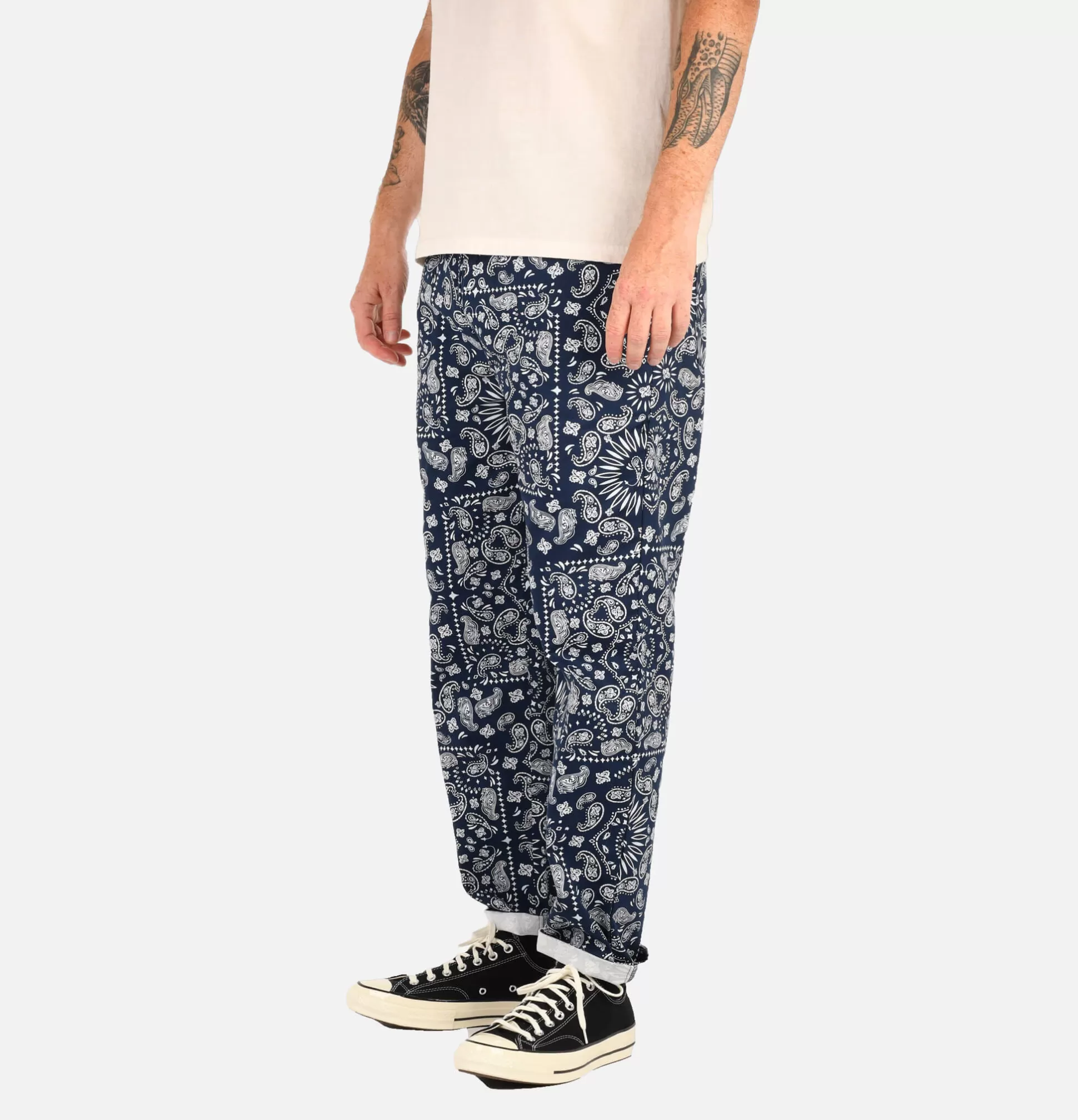 COOKMAN Trousers<Chef Pant Paisley Navy