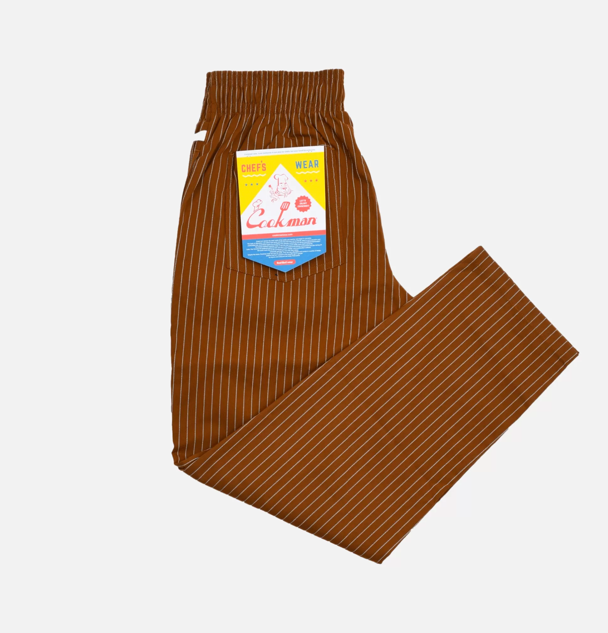 COOKMAN Trousers<Chef Pant Reflective Strip Brown