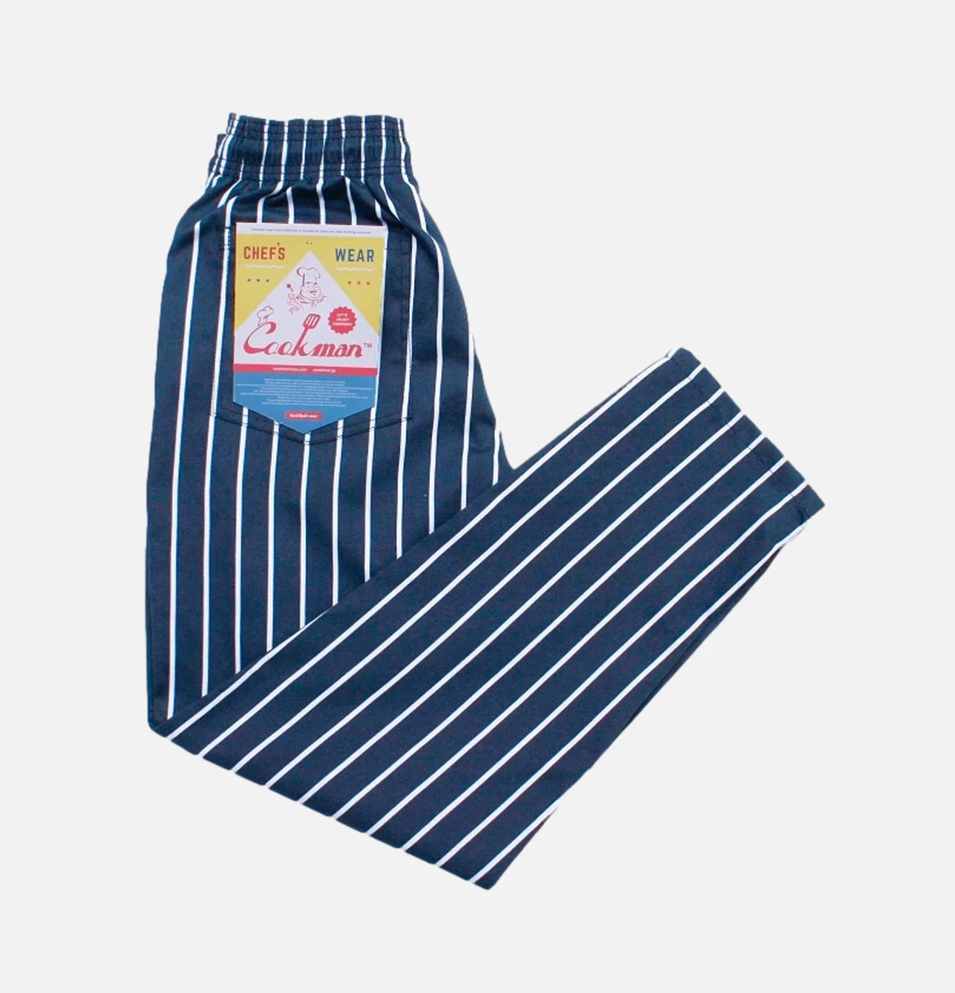 COOKMAN Trousers<Chef Pant Stripe Navy