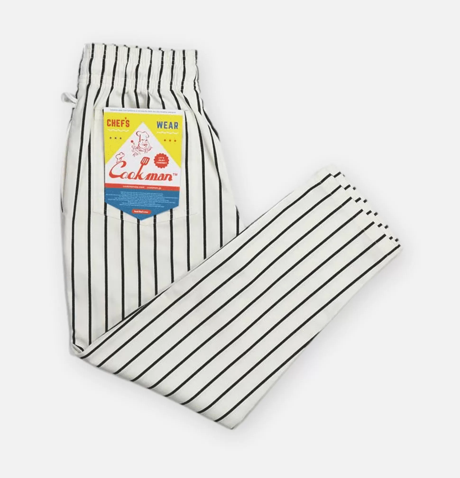 COOKMAN Trousers<Chef Pant Stripe White