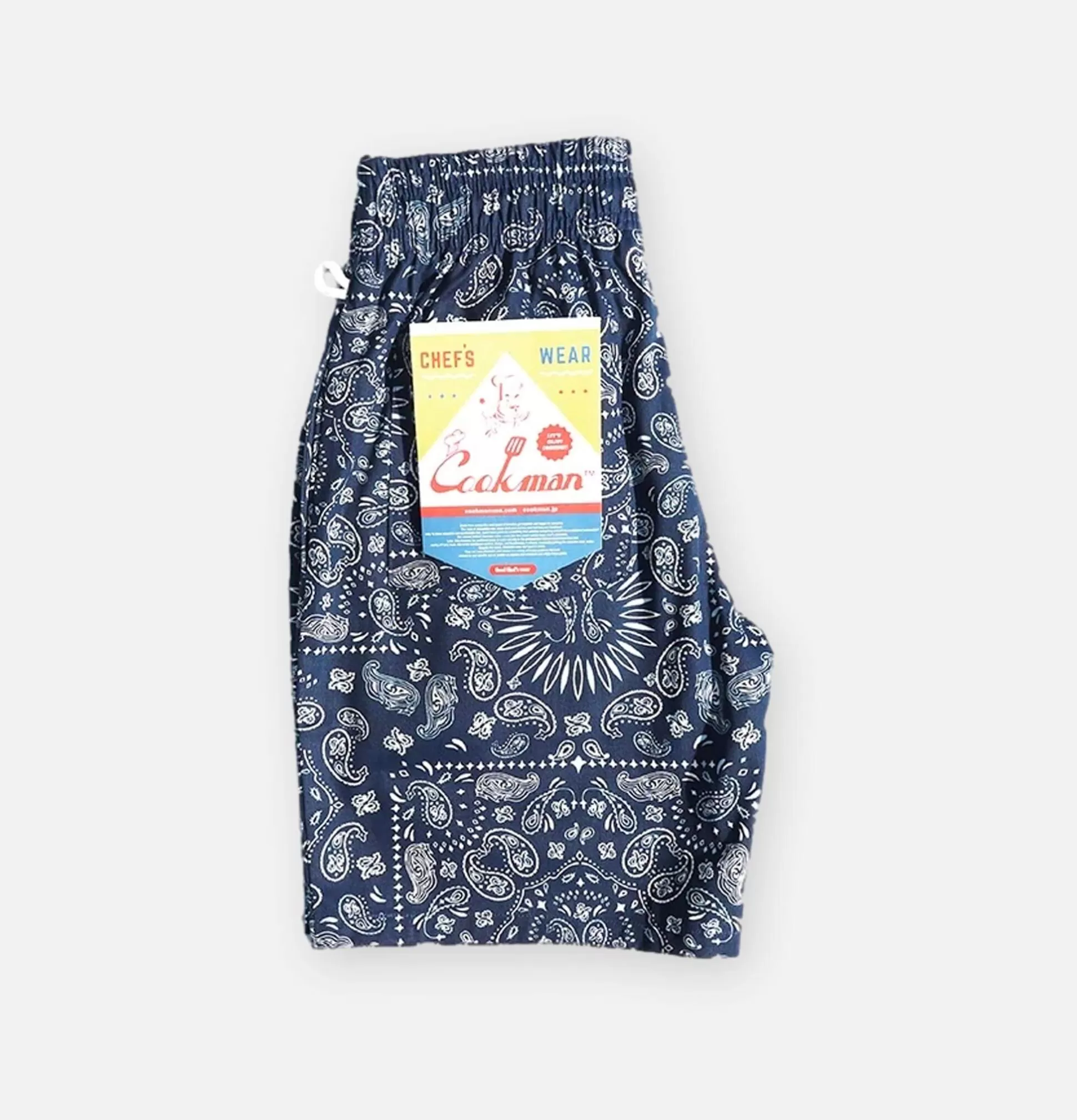 COOKMAN Shorts<Chef Short Paisley Navy