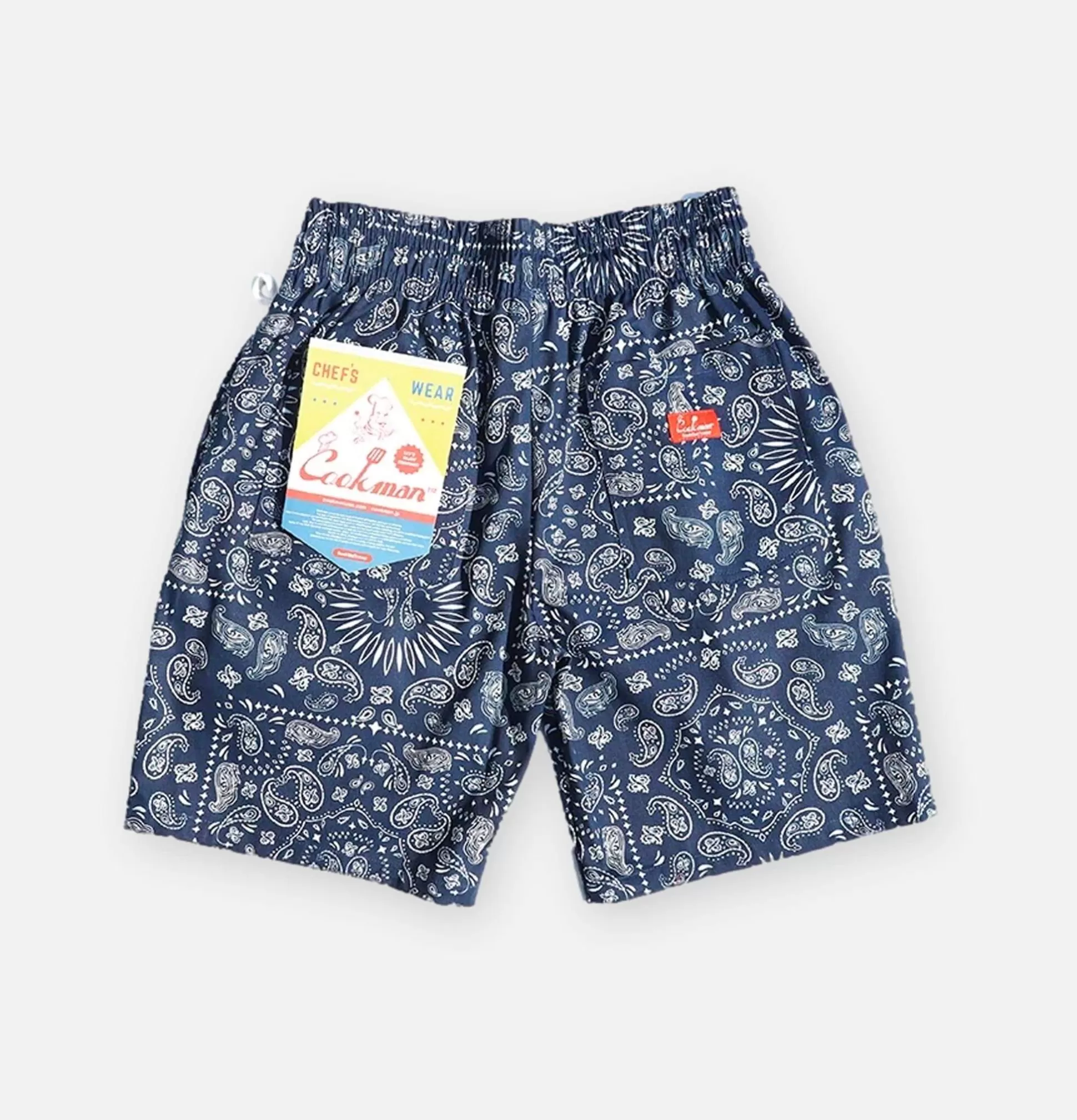 COOKMAN Shorts<Chef Short Paisley Navy