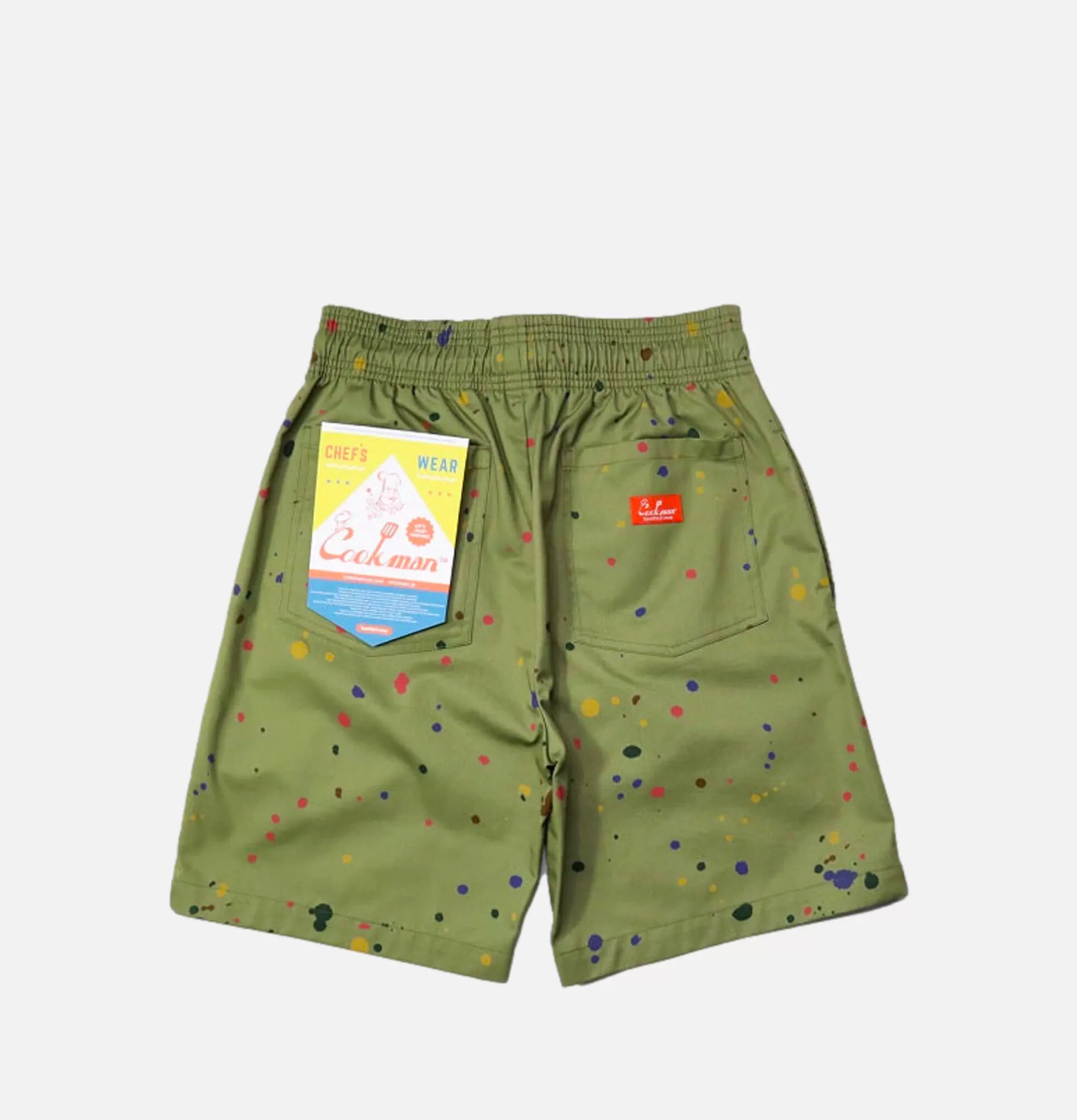 COOKMAN Shorts<Chef Short Sauce Splash Olive