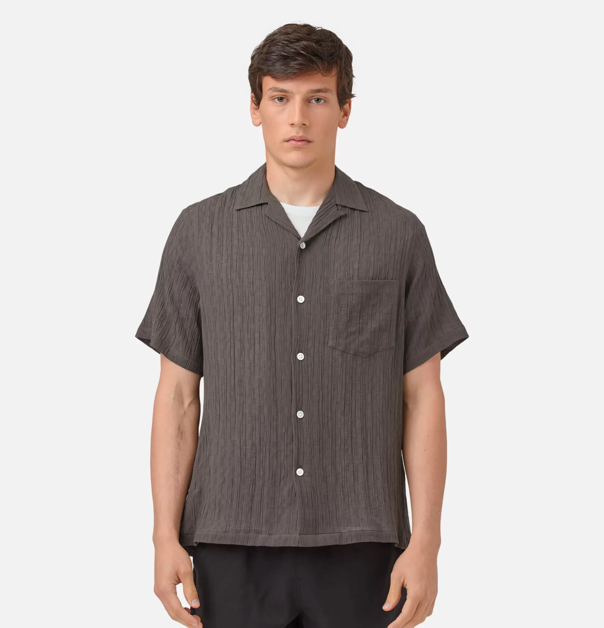 PORTUGUESE FLANNEL Shirts & Polos<Chemise Nori Black