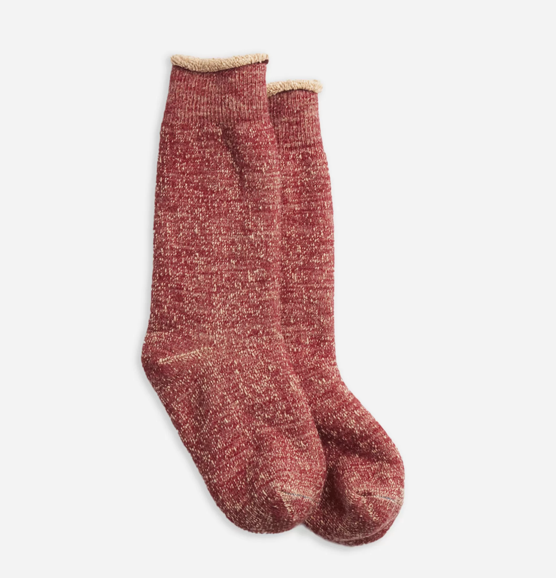 ROTOTO Socks<Double Face Red Brown