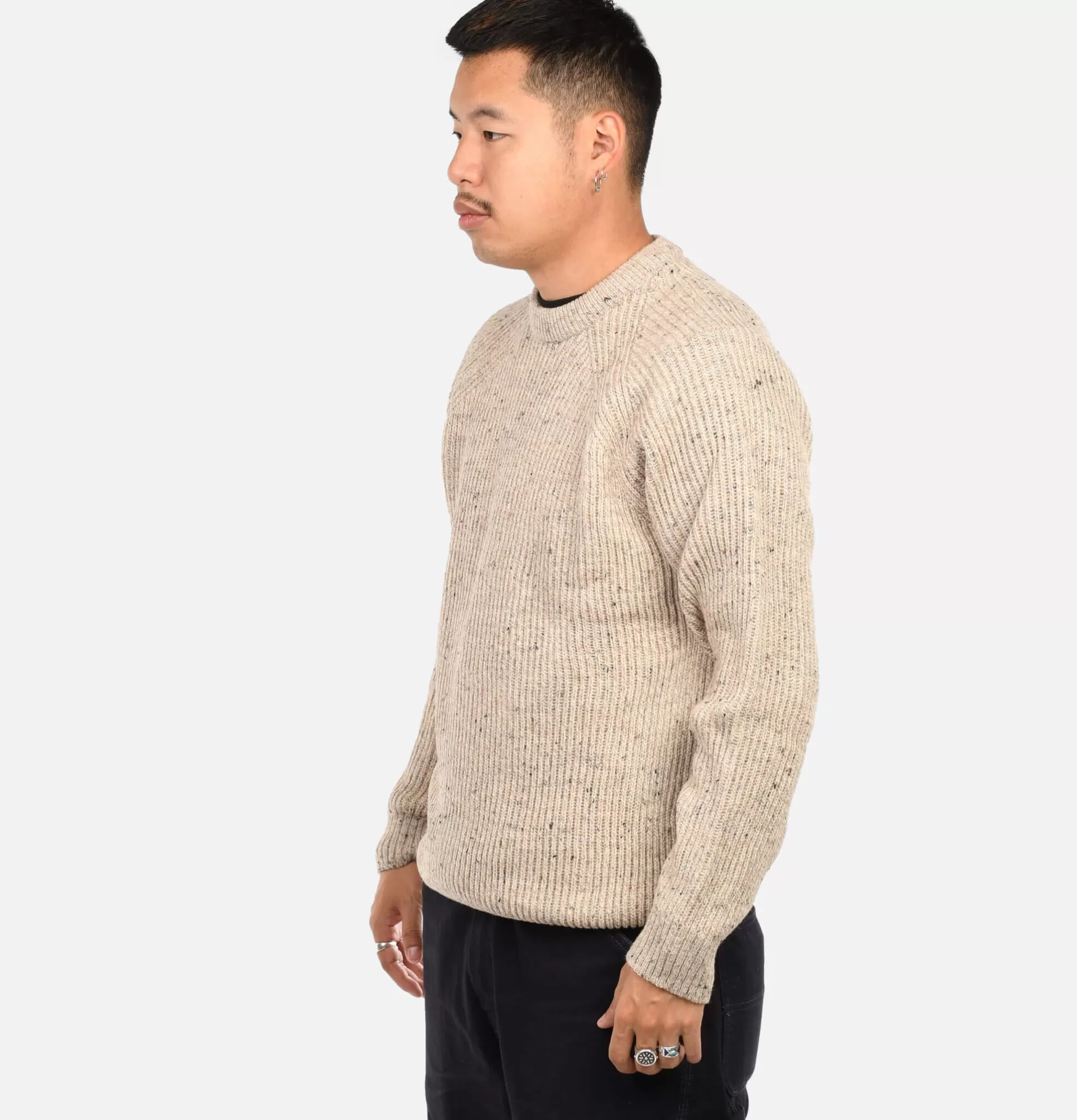 PEREGRINE Knitwear<Ford Crew Oatmeal