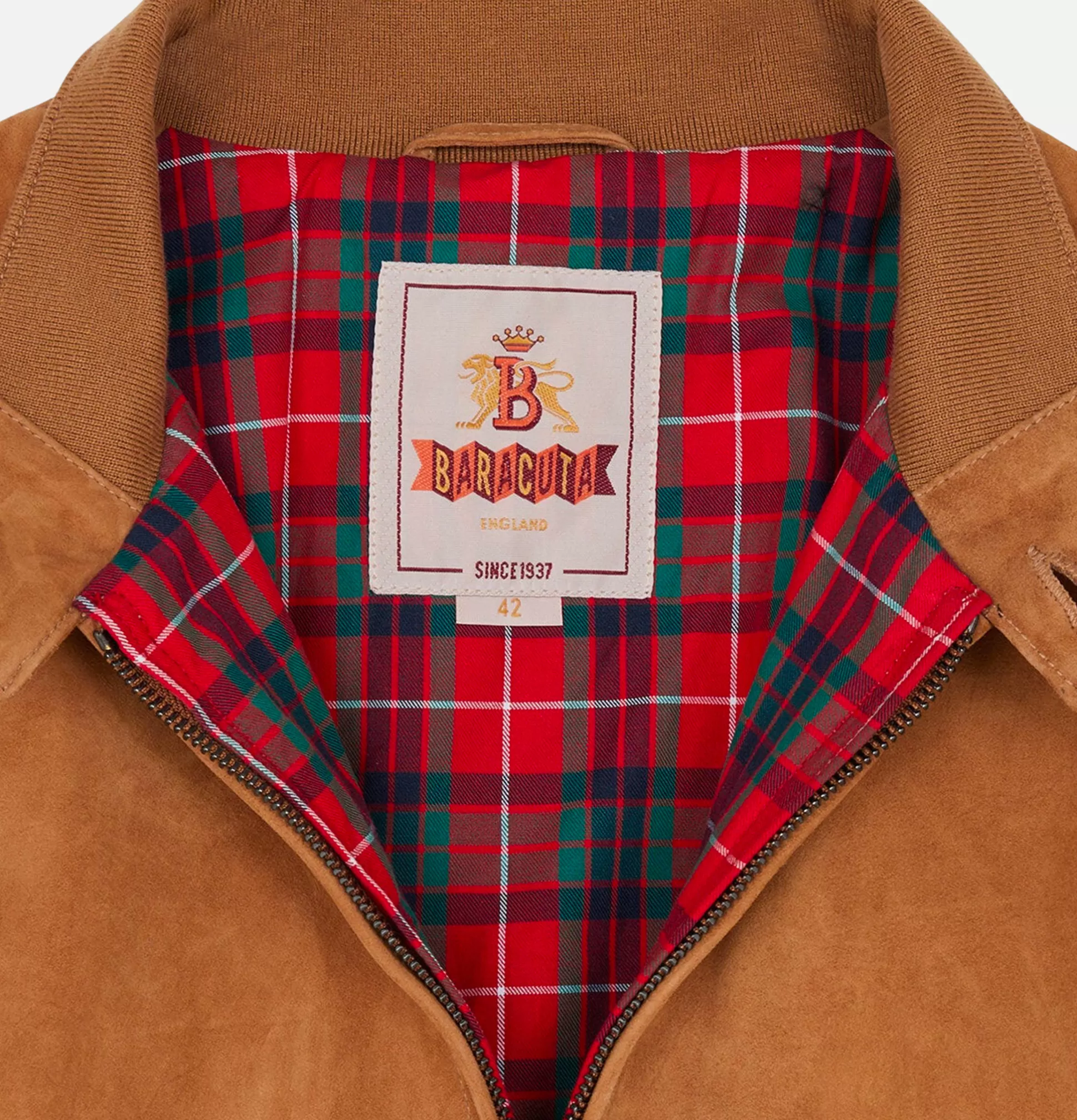 BARACUTA Coats & Jackets<G9 Jacket Suede Tobacco