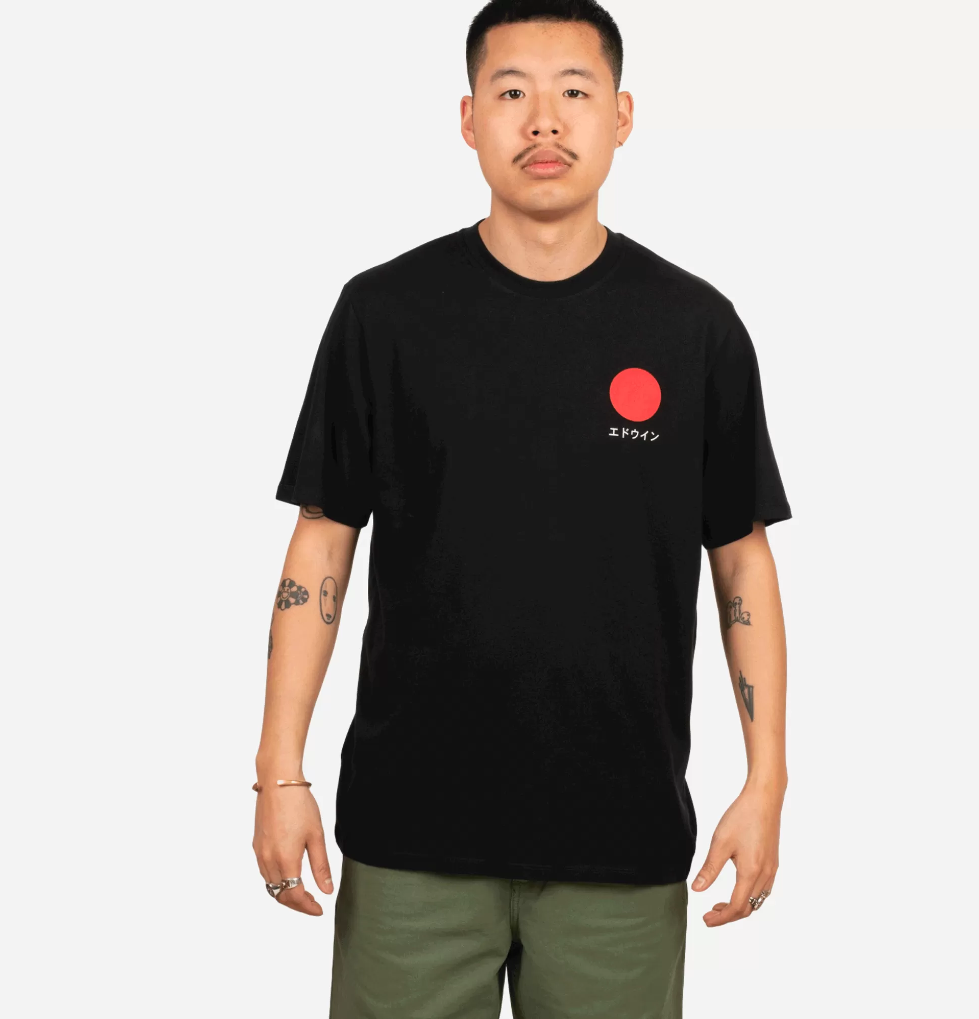 EDWIN T-Shirts<Japanese Sun T-Shirt Black