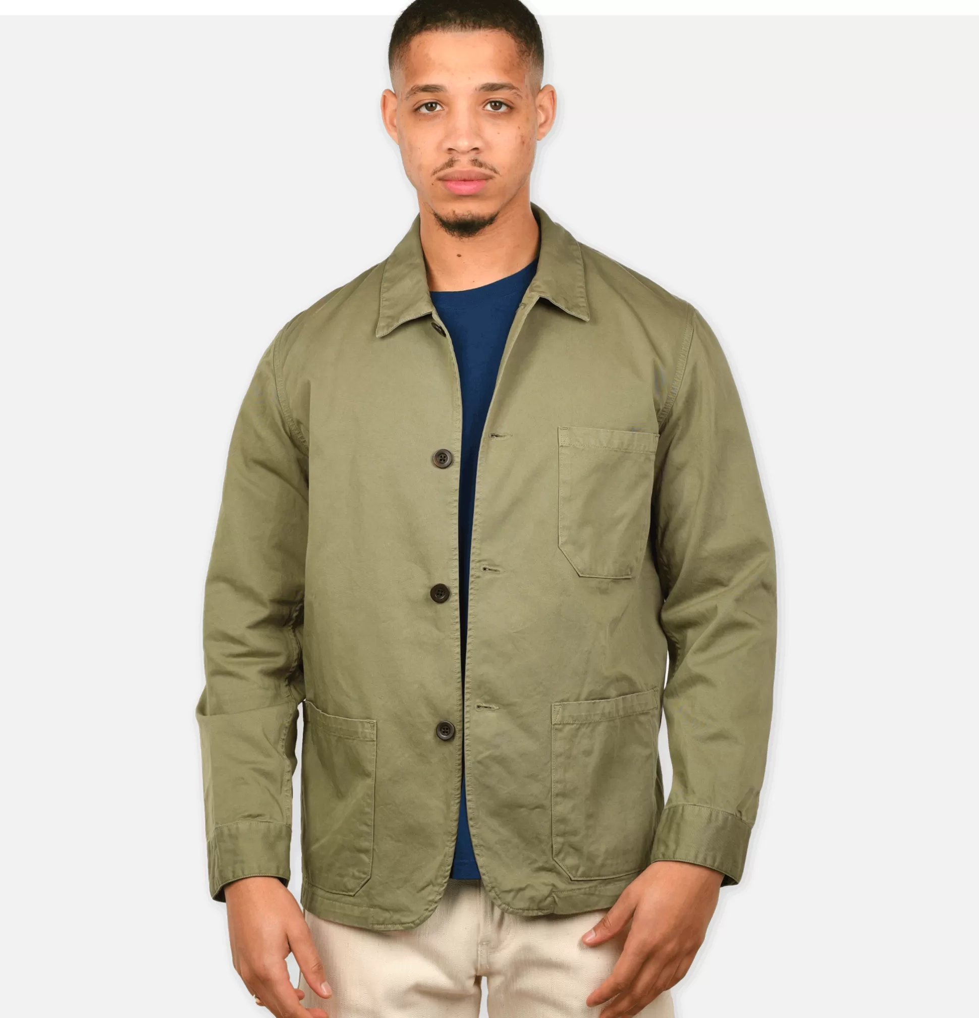 PORTUGUESE FLANNEL Coats & Jackets<Labura Jacket Olive