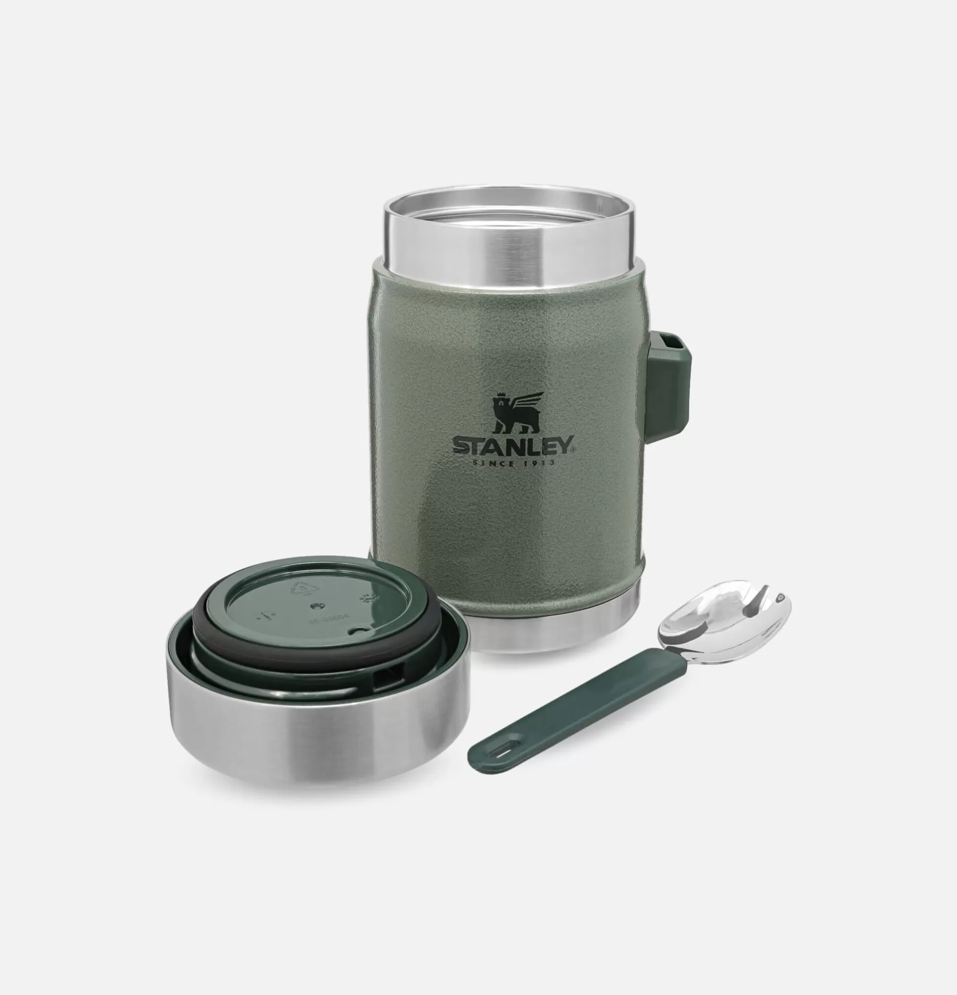 STANLEY 1913 Outdoor<Legendary Food Jar + Spork Hammertone Green