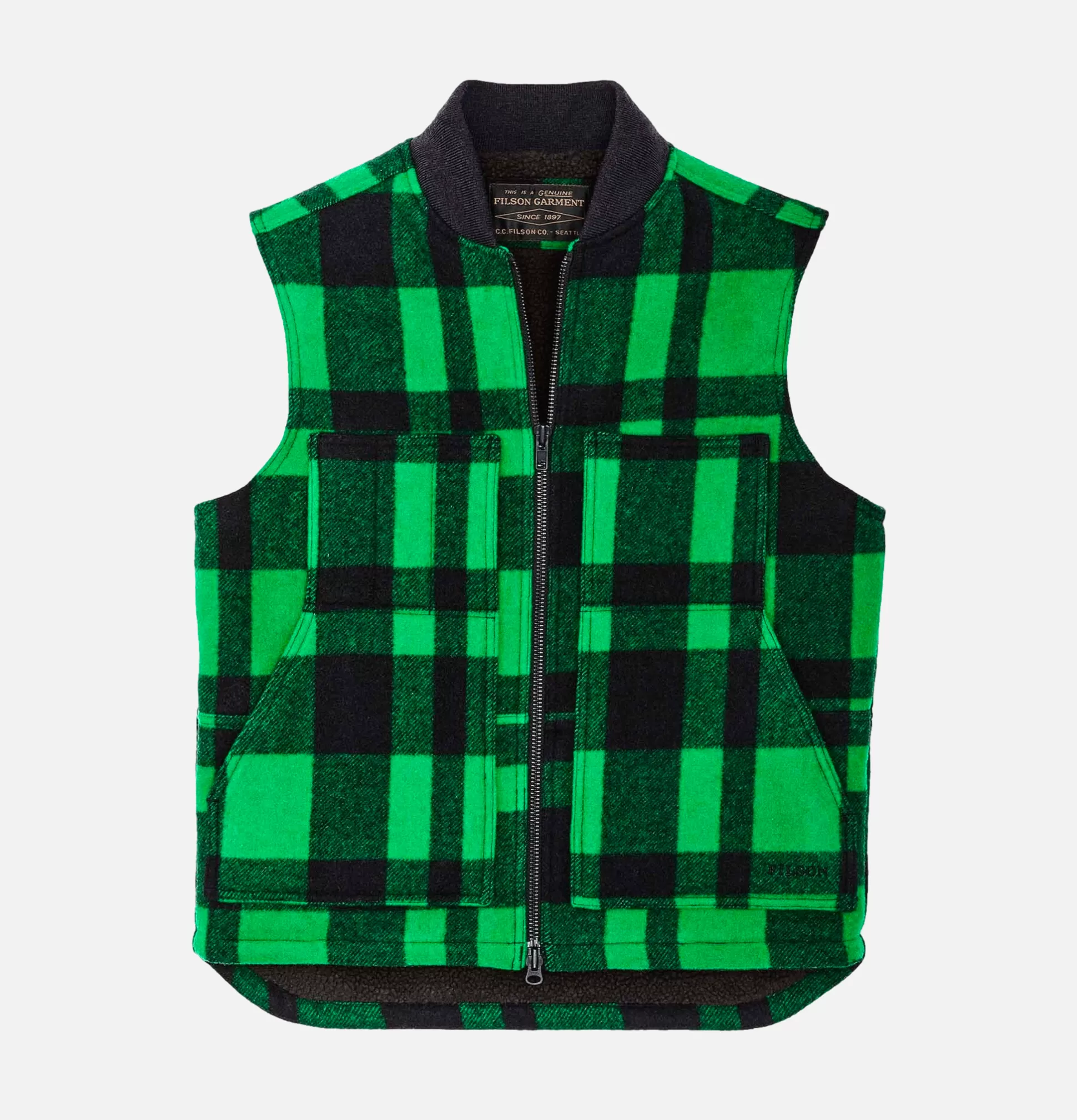 FILSON Coats & Jackets<Lined Mackinaw Wool Vest Green