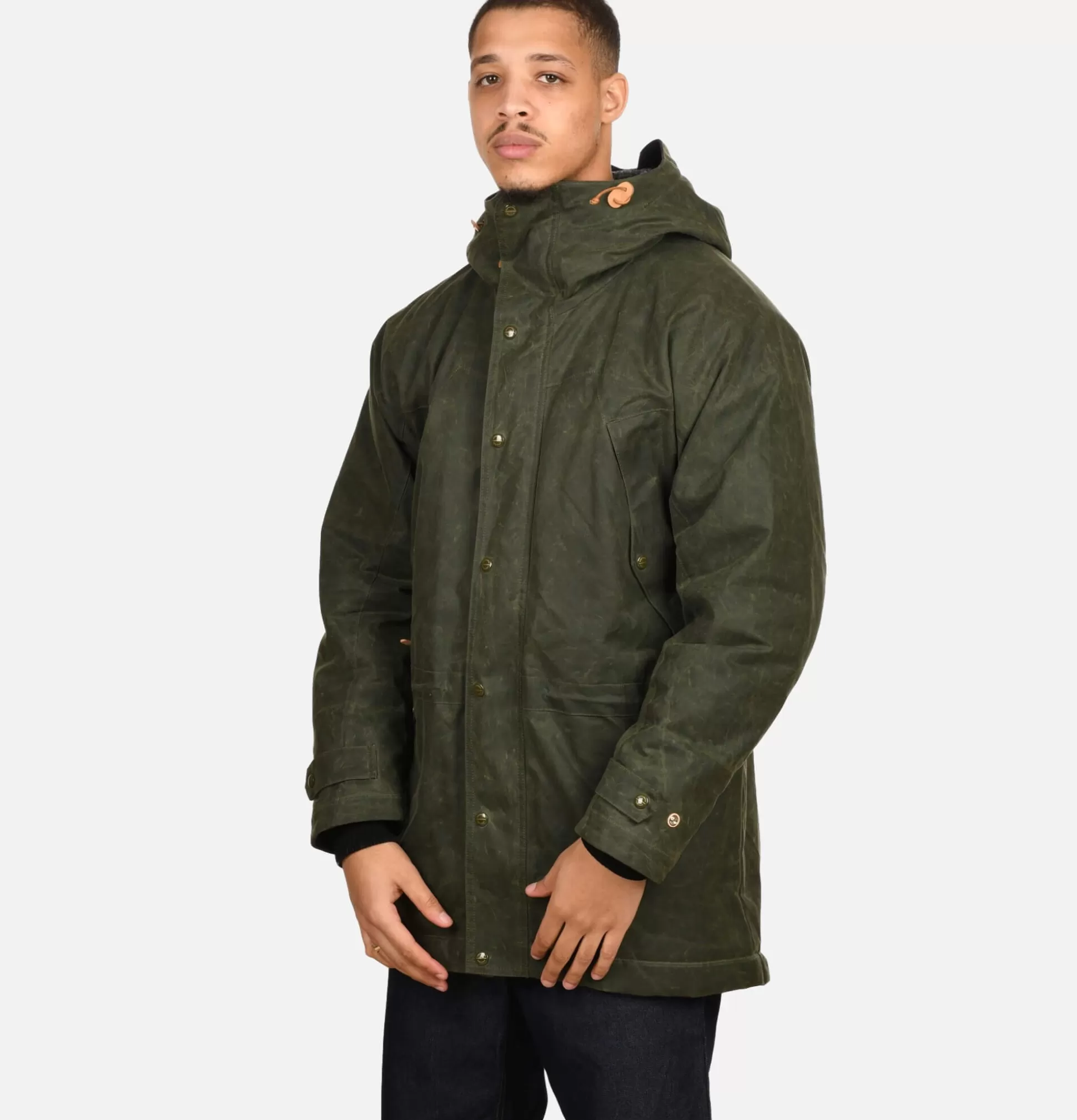 MANIFATTURA CECCARELLI Coats & Jackets<Long Moutain Parka Wax Green