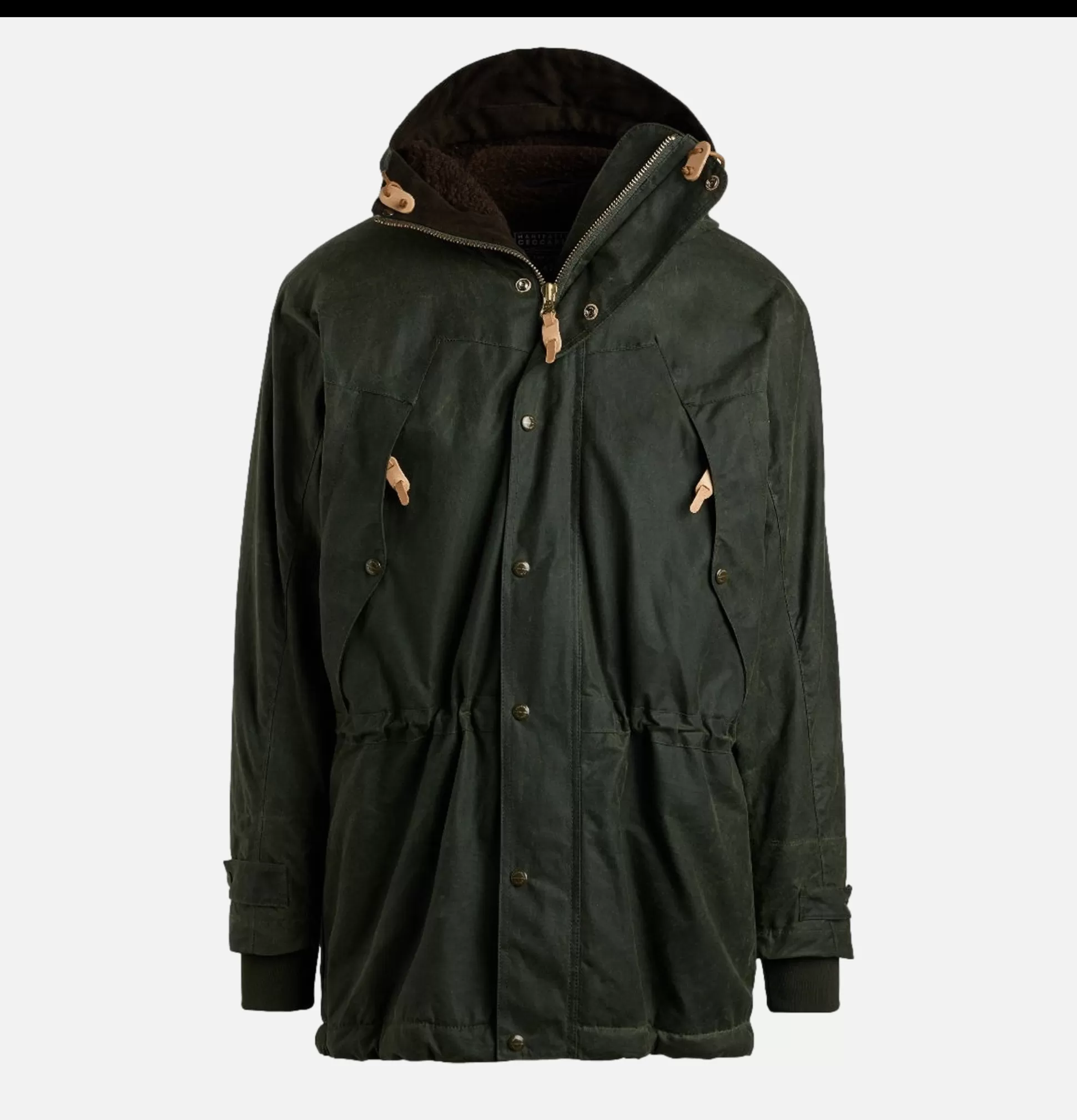 MANIFATTURA CECCARELLI Coats & Jackets<Long Moutain Parka Wax Green