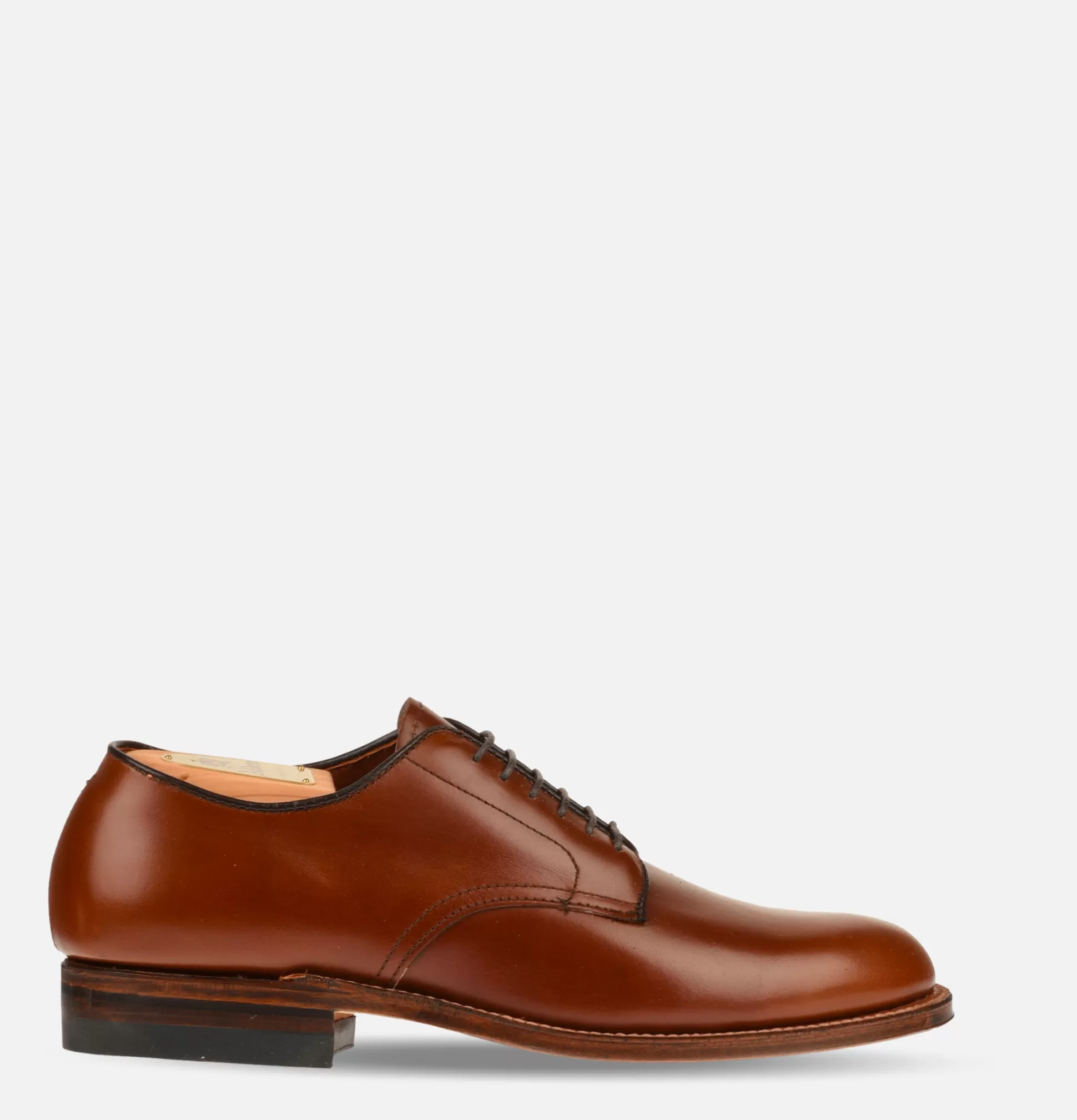 ALDEN SHOE CO Shoes<M1403 - Plain Toe Blucher Ox Brown