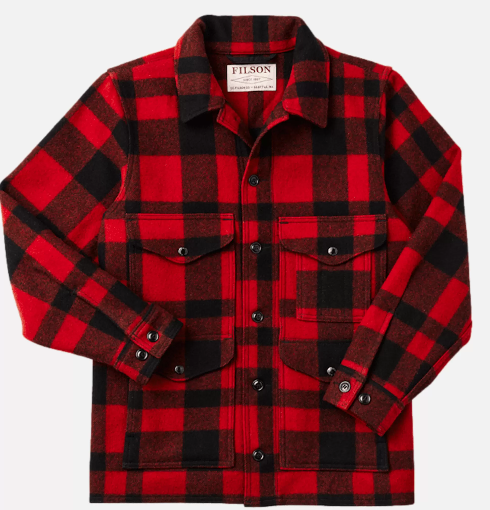 FILSON Coats & Jackets<Mackinaw Cruiser Red Black