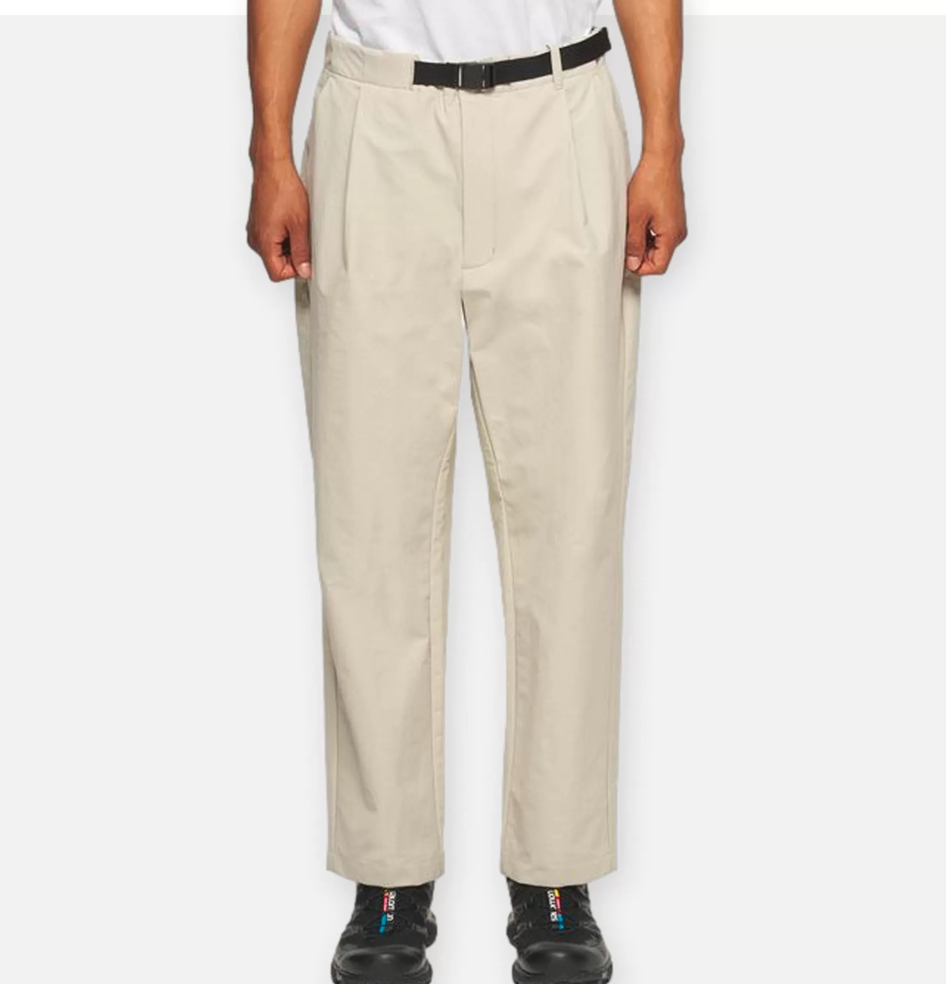 GOLDWIN Trousers<One Tuck Ankle Pants Beige