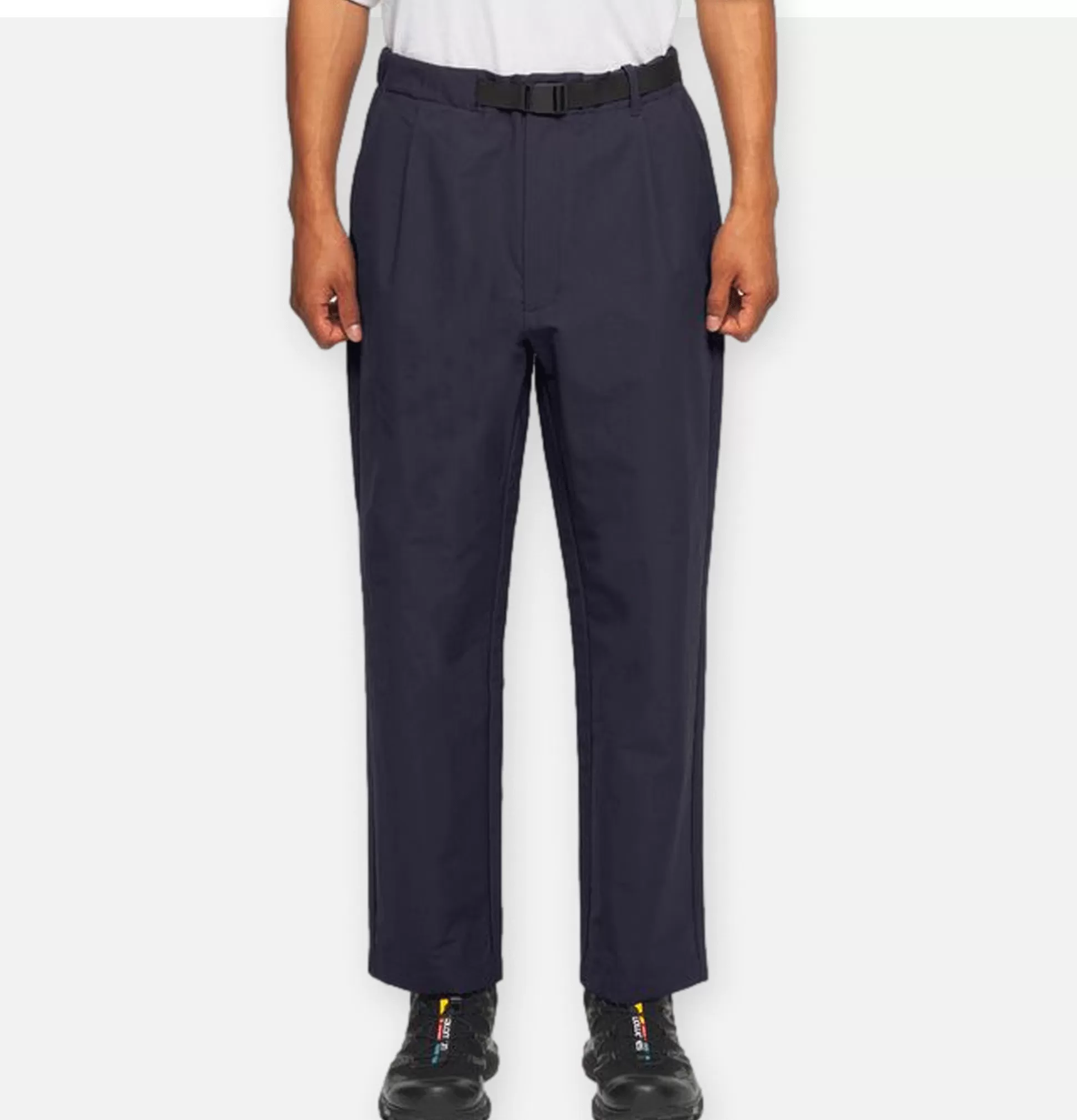 GOLDWIN Trousers<One Tuck Tap Ankle Dark Navy