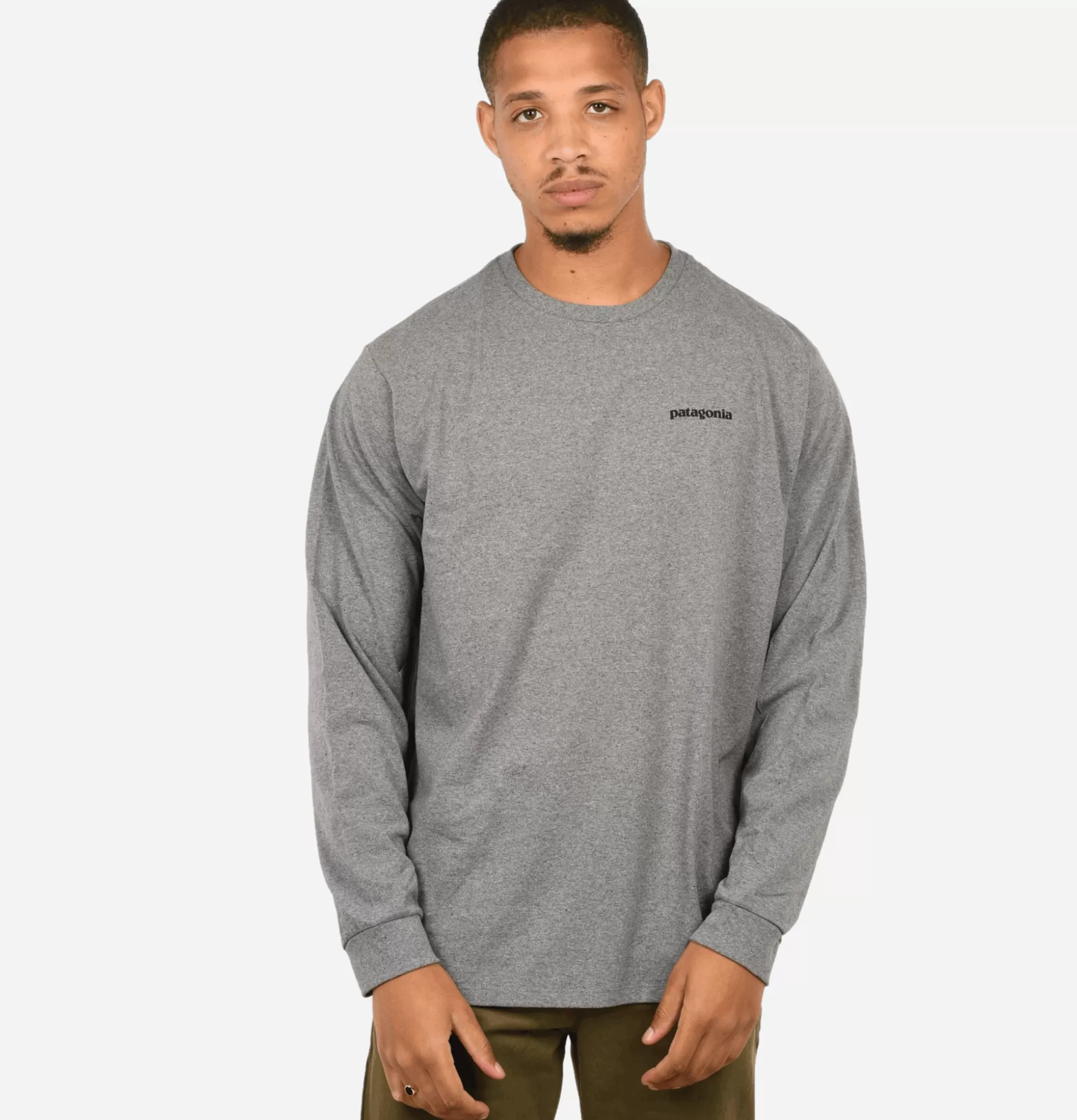 PATAGONIA T-Shirts<P6 Logo Ls T-Shirt Grey