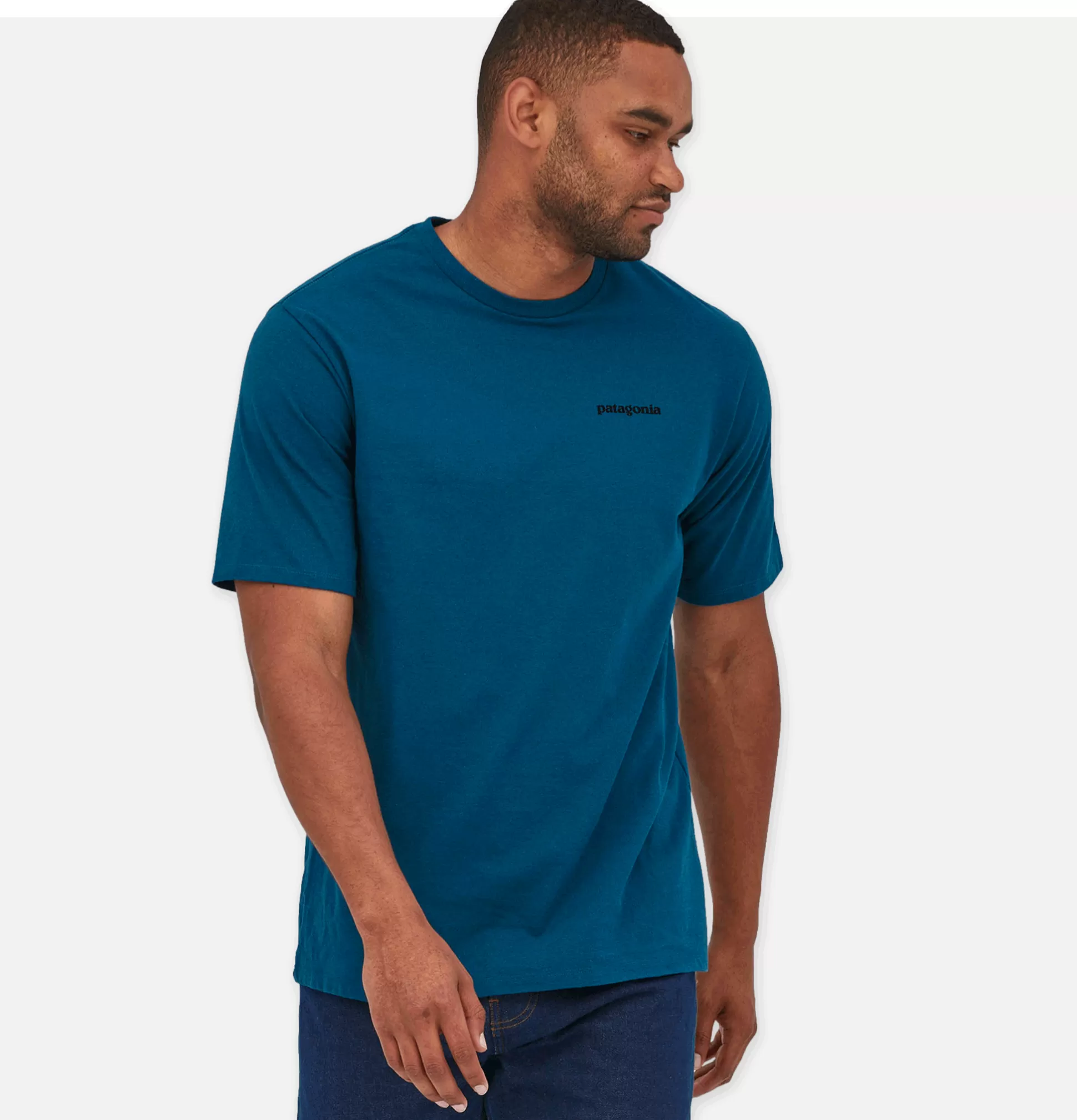 PATAGONIA T-Shirts<P6 Logo T-Shirt Wavy Blue