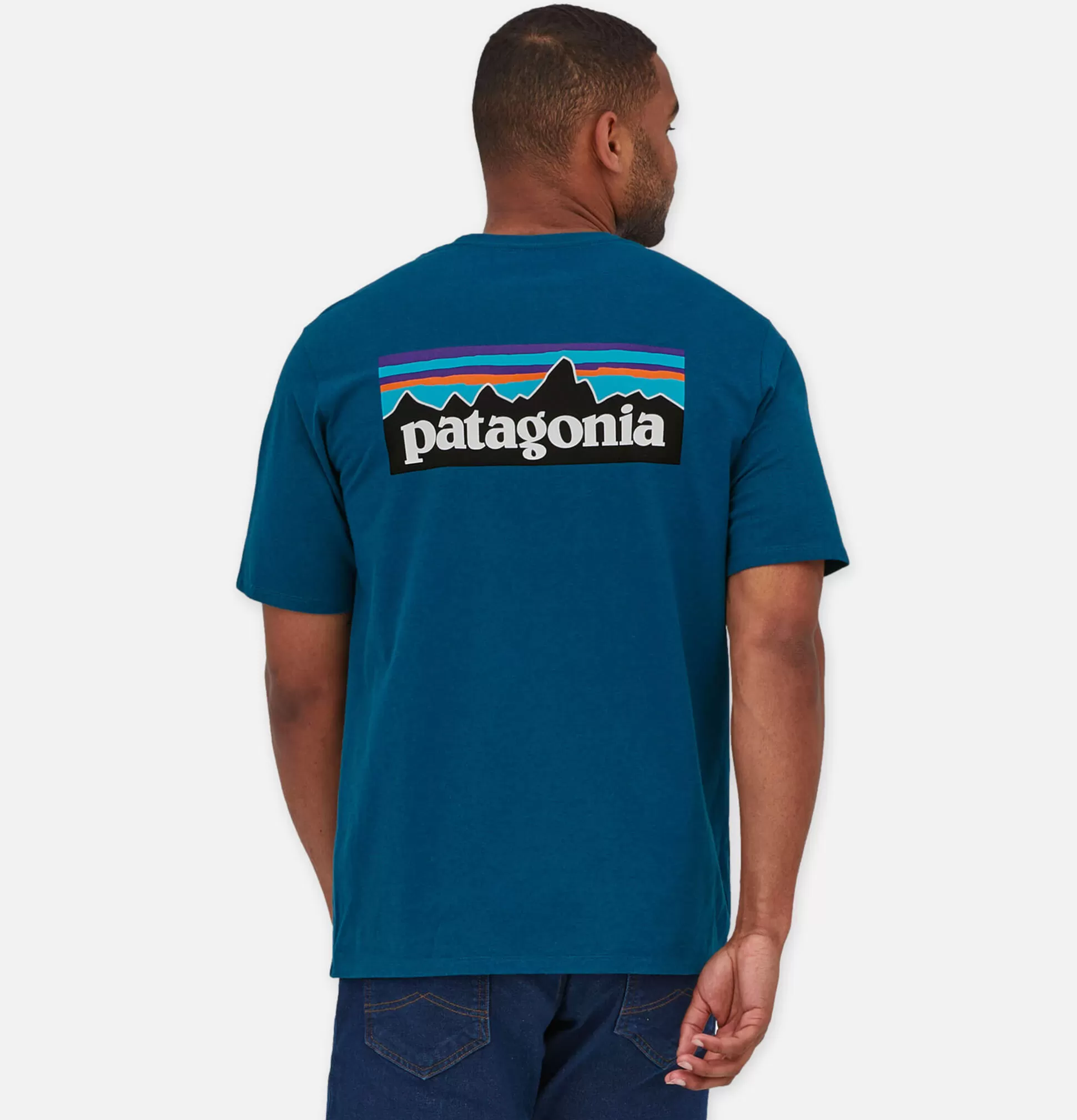 PATAGONIA T-Shirts<P6 Logo T-Shirt Wavy Blue