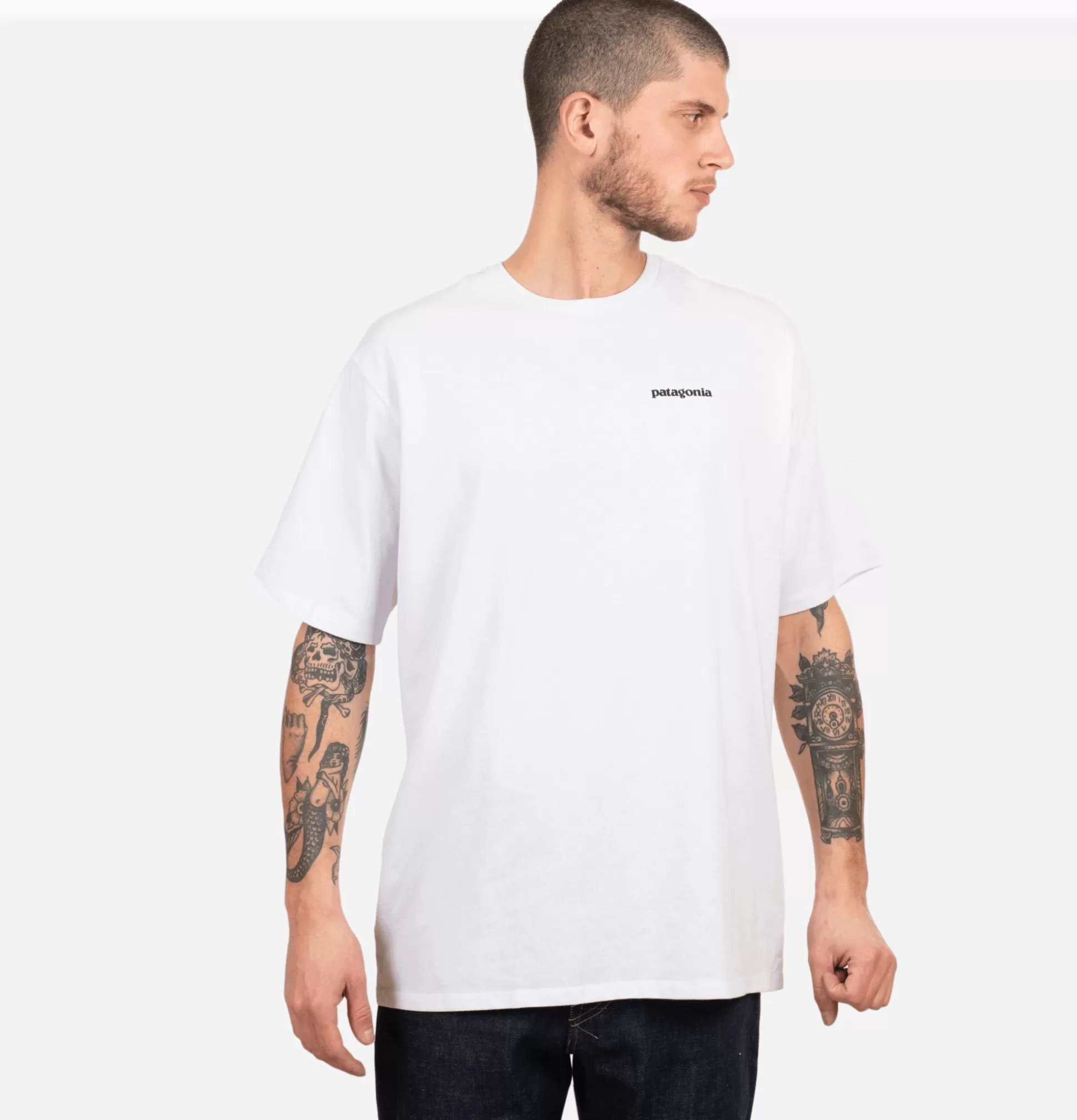 PATAGONIA T-Shirts<P6 Logo T-Shirt White