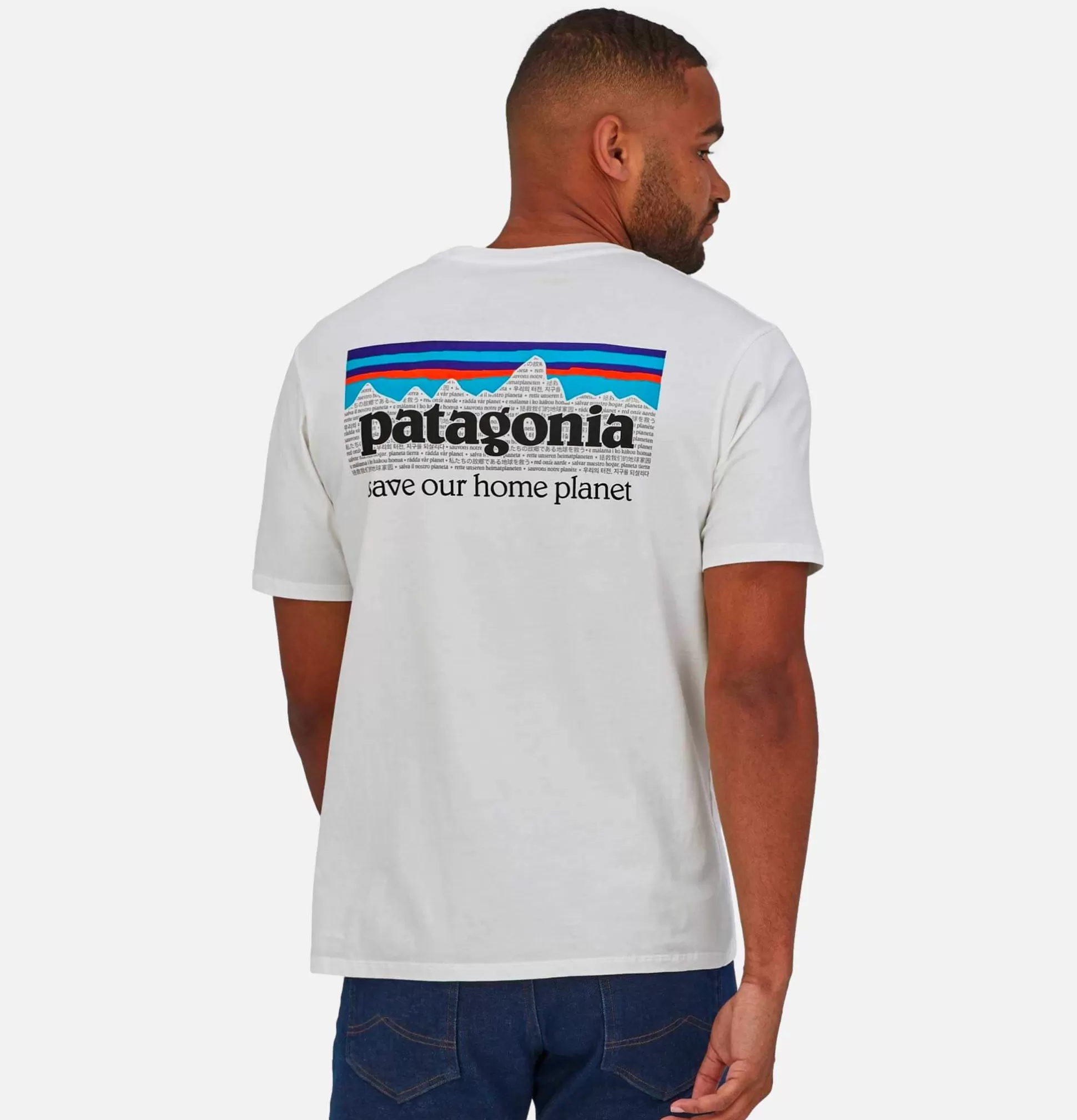 PATAGONIA T-Shirts<P6 Mission T-Shirt White