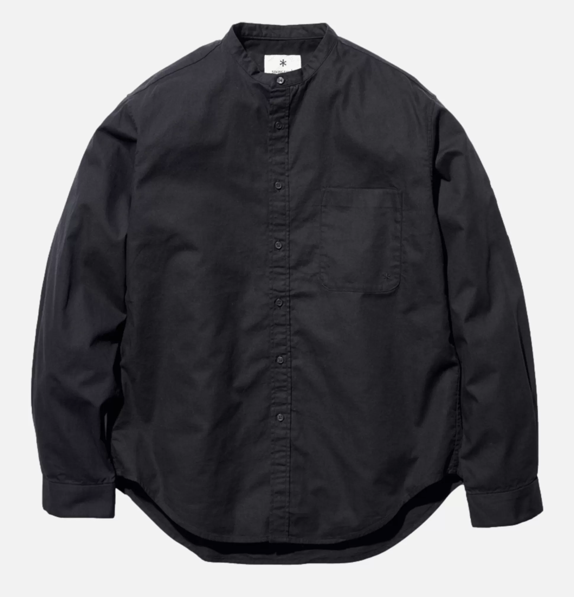 SNOW PEAK Shirts & Polos<Poplin Stand Collar Shirt Black