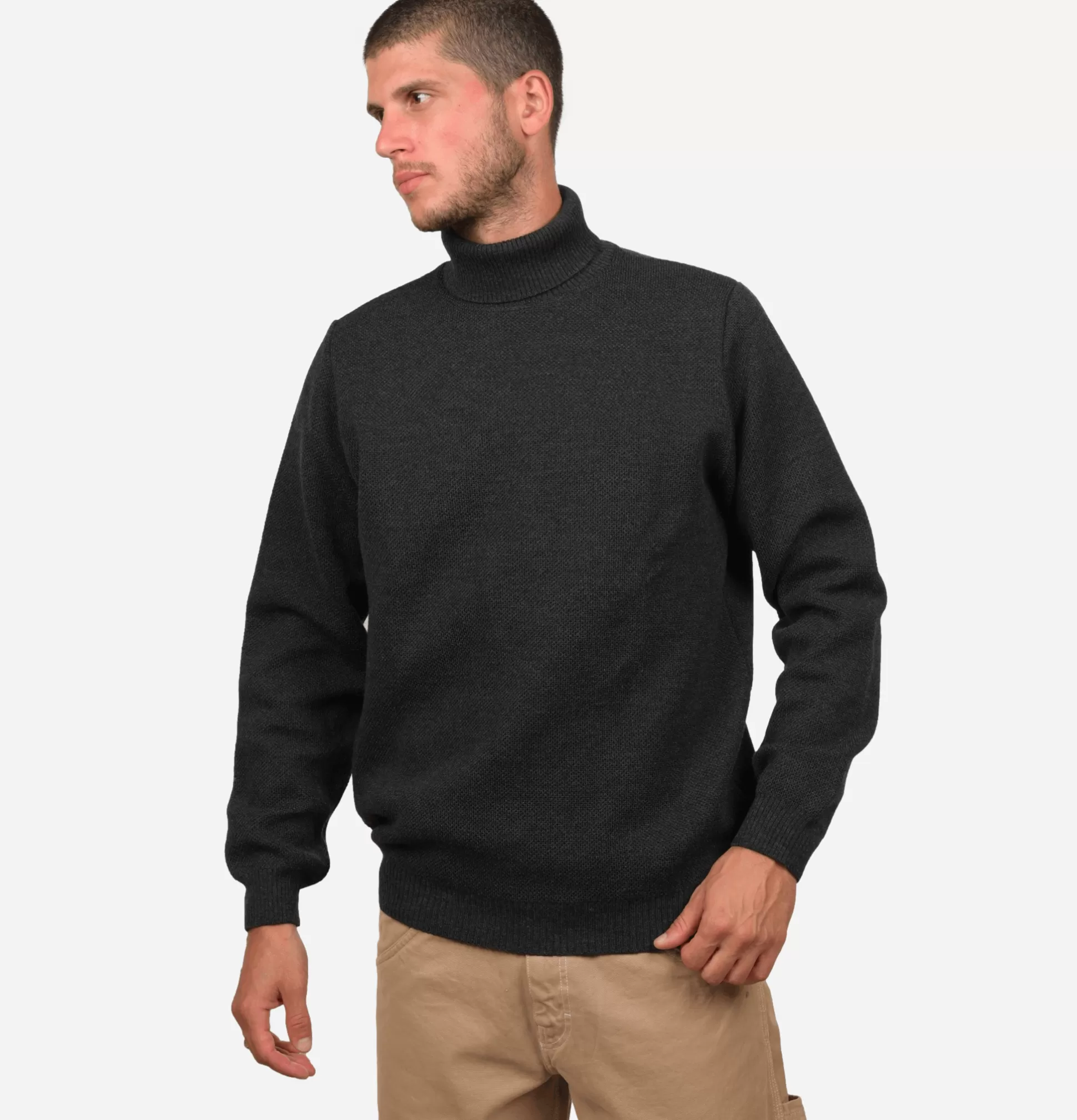 NITTO KNITWEAR Knitwear<Pull Youri Col Roule Charcoal