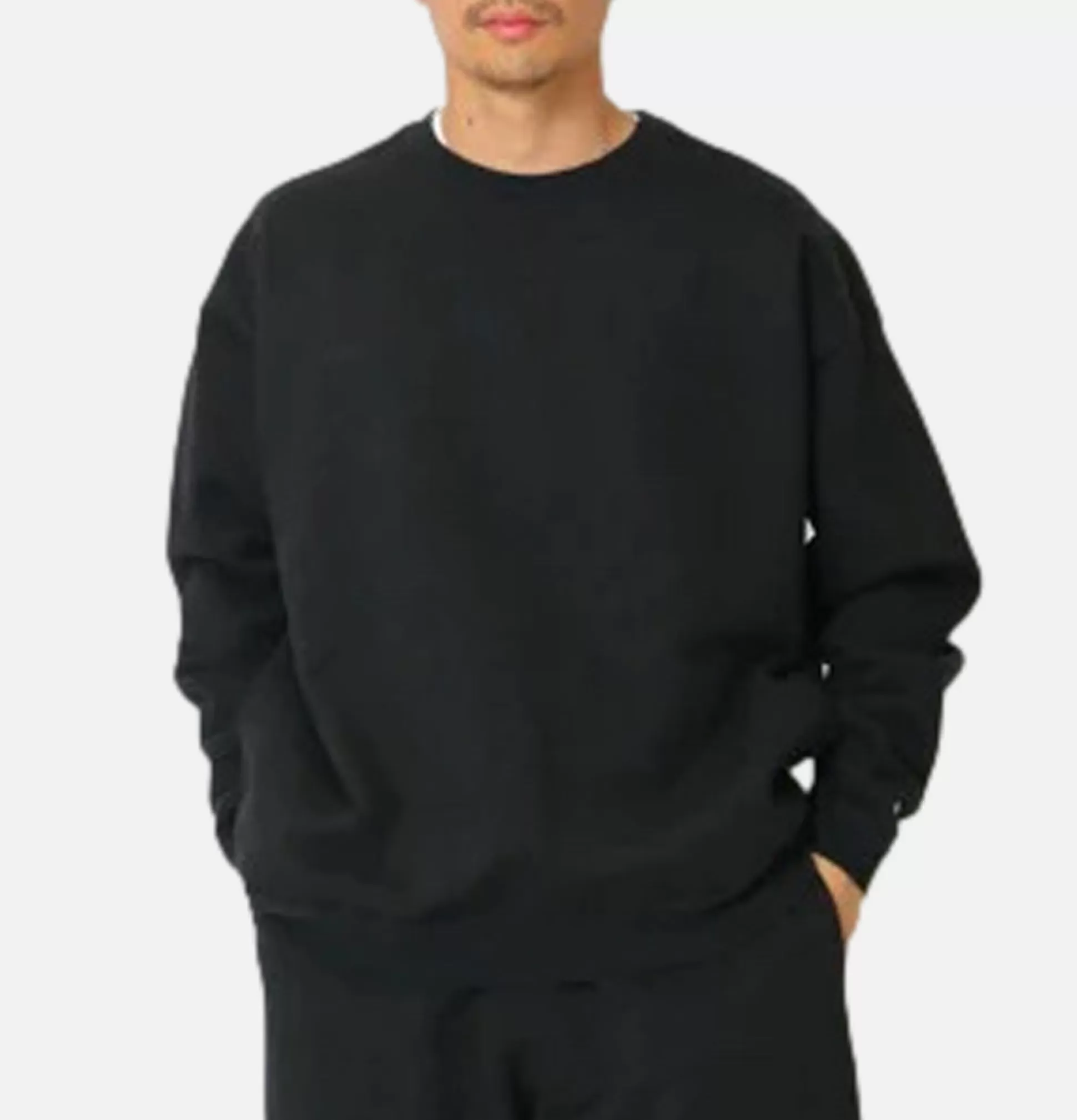 SNOW PEAK Sweatshirts & Fleeces<Recycled Cotton Crewneck Black