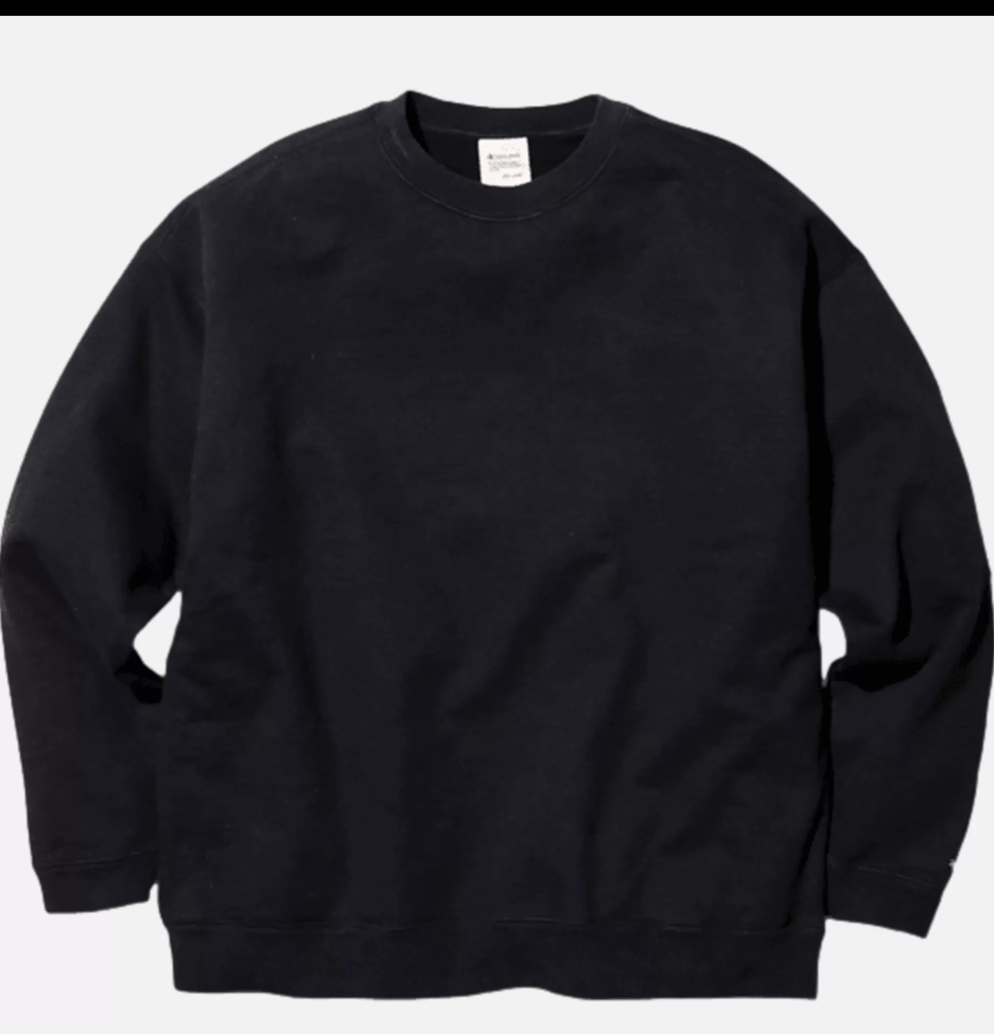 SNOW PEAK Sweatshirts & Fleeces<Recycled Cotton Crewneck Black