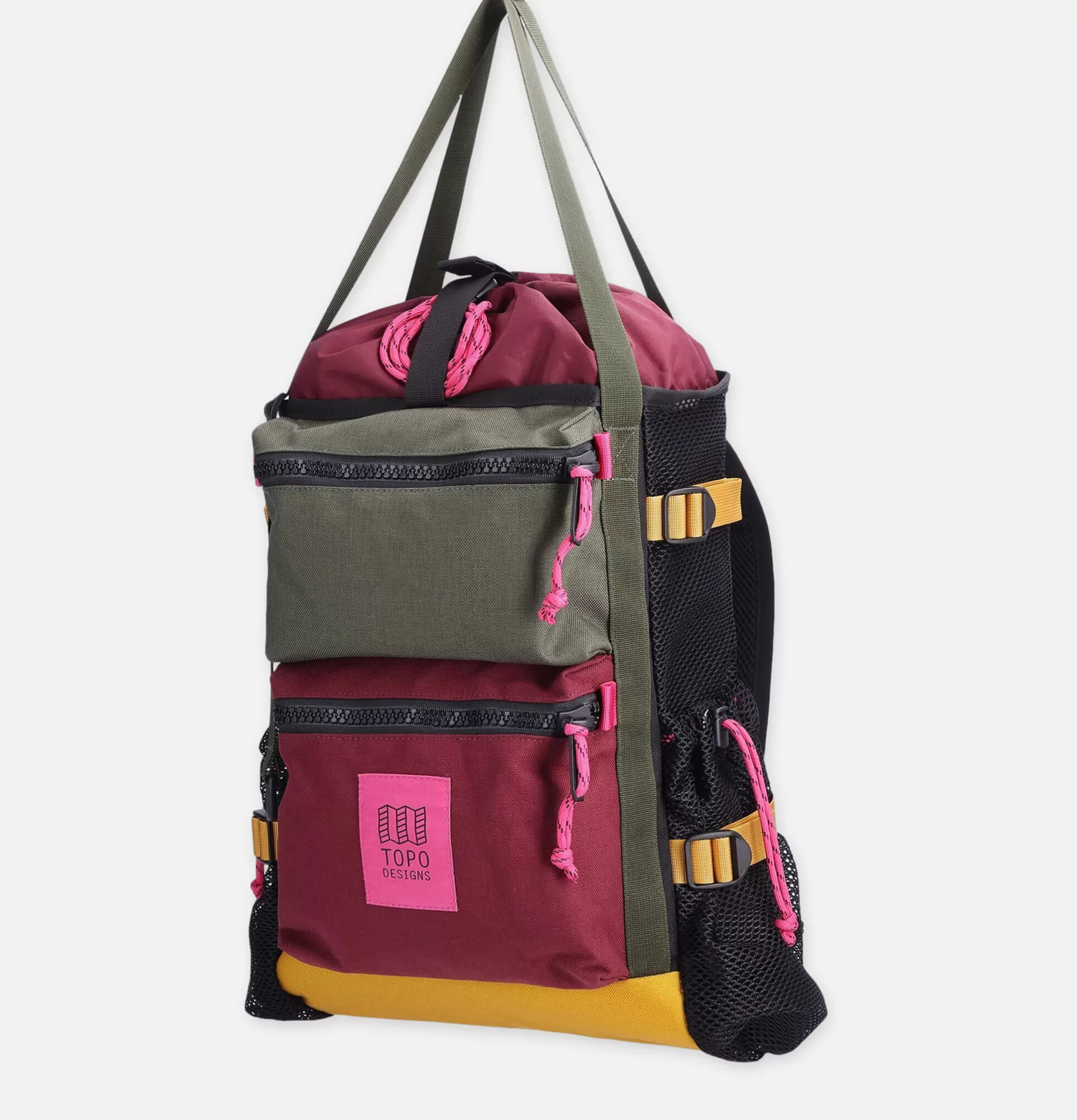 TOPO DESIGNS Backpacks<River Bag Olive Burgundy