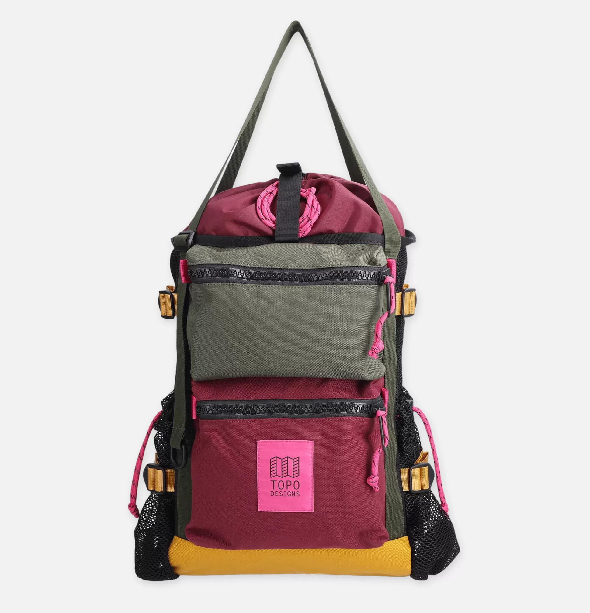 TOPO DESIGNS Backpacks<River Bag Olive Burgundy