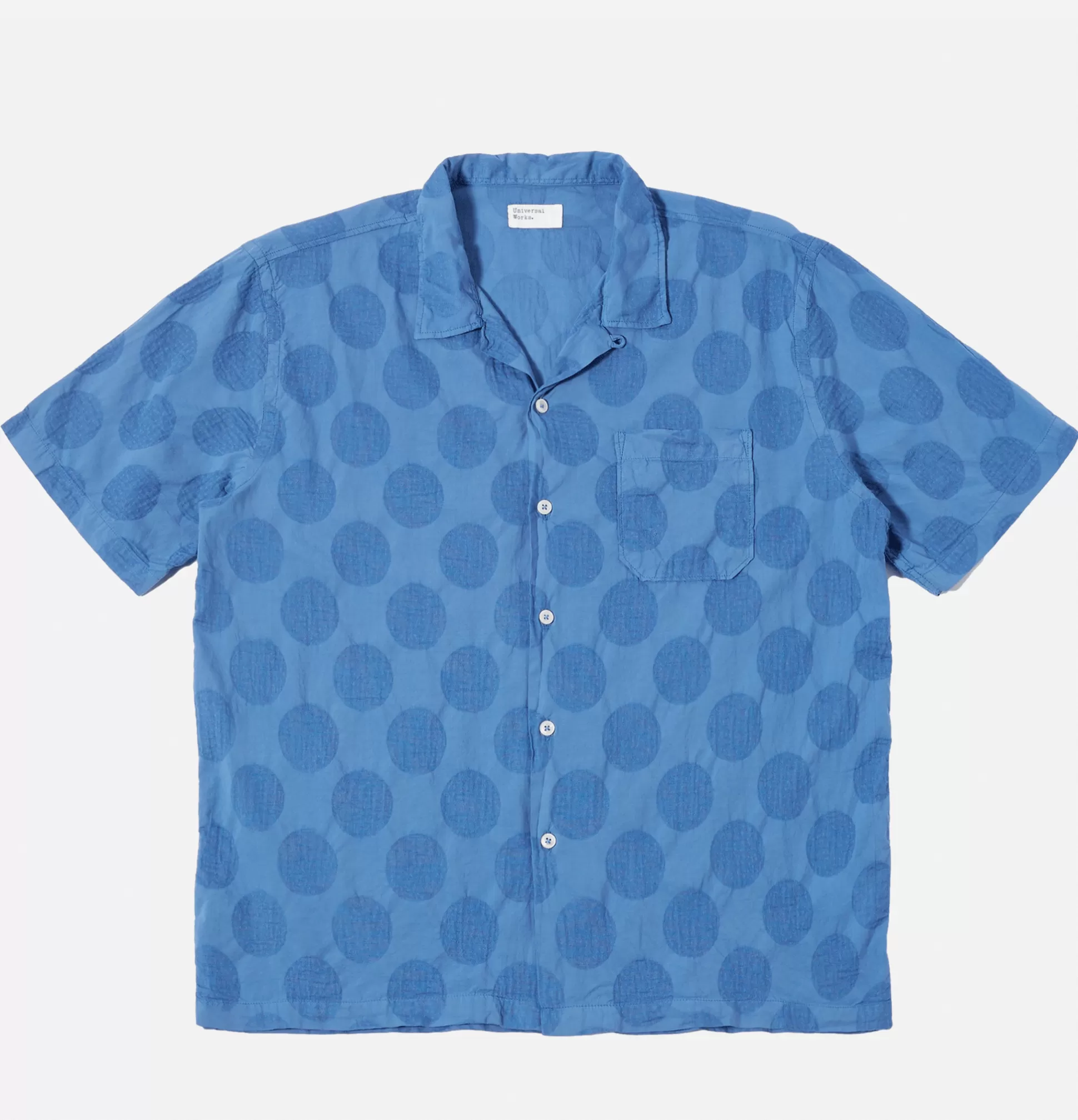 UNIVERSAL WORKS Shirts & Polos<Road Shirt Dot Blue